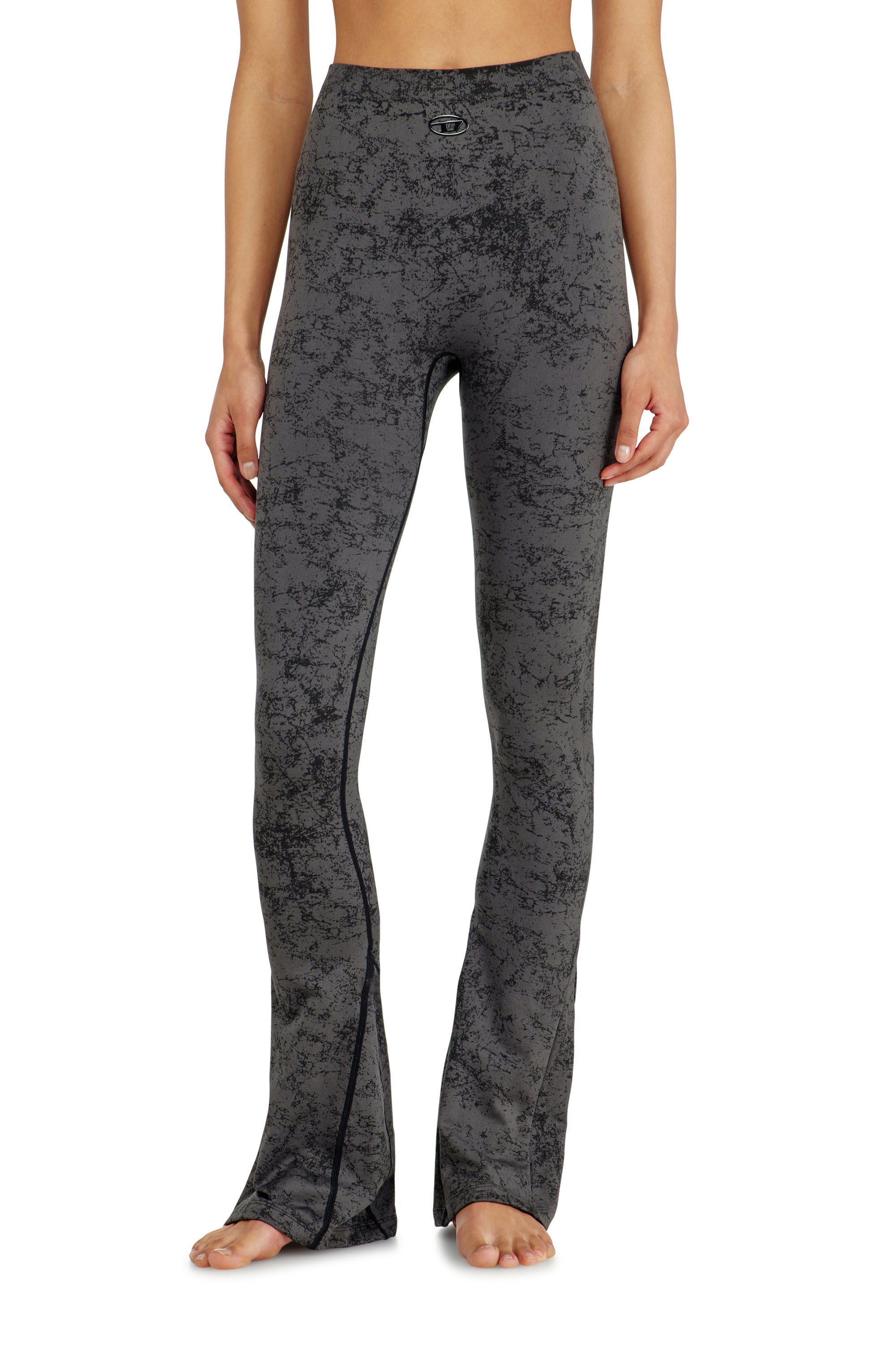 Diesel - CORNELIA-UTLT, Woman's Fared leggings with utilitarian print in Dark grey - 2