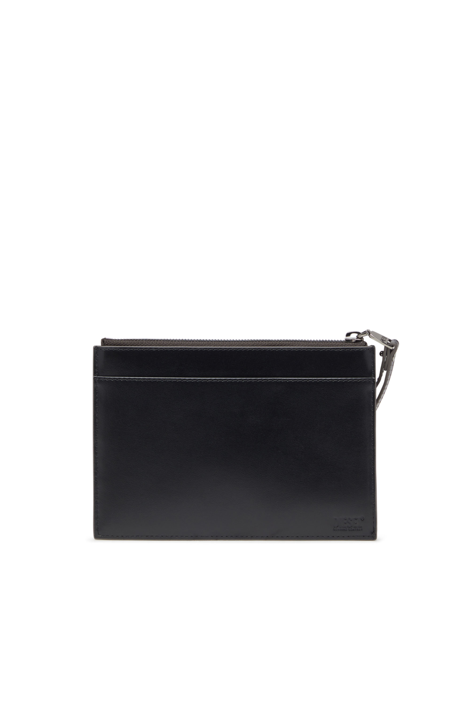 Diesel - 1DR POUCH III, Pouch con zip in pelle specchiata Unisex in Grigio - 2