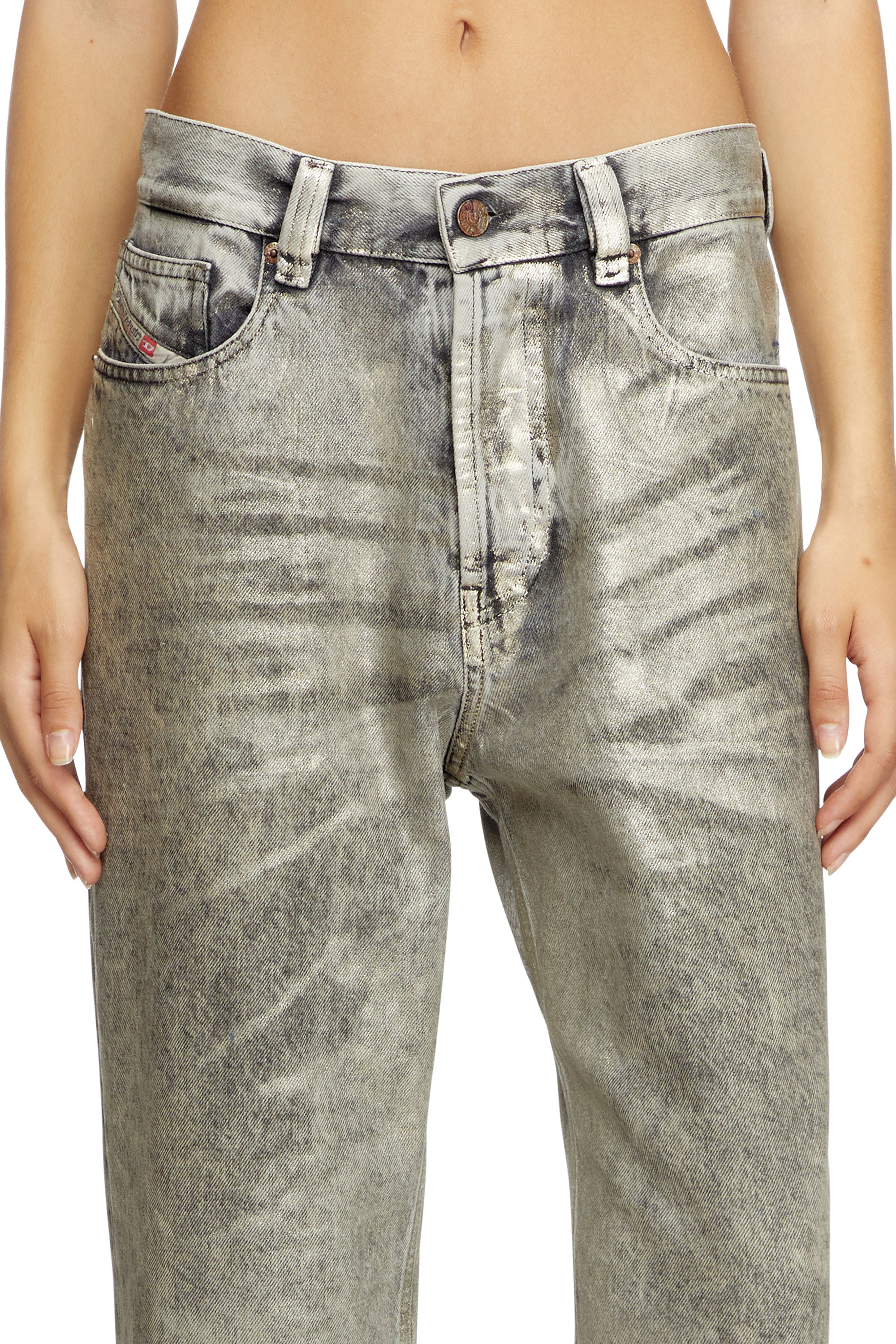 Diesel - Regular Jeans 1988 D-Ark 09L79 Donna, Grigio Chiaro - Image 5