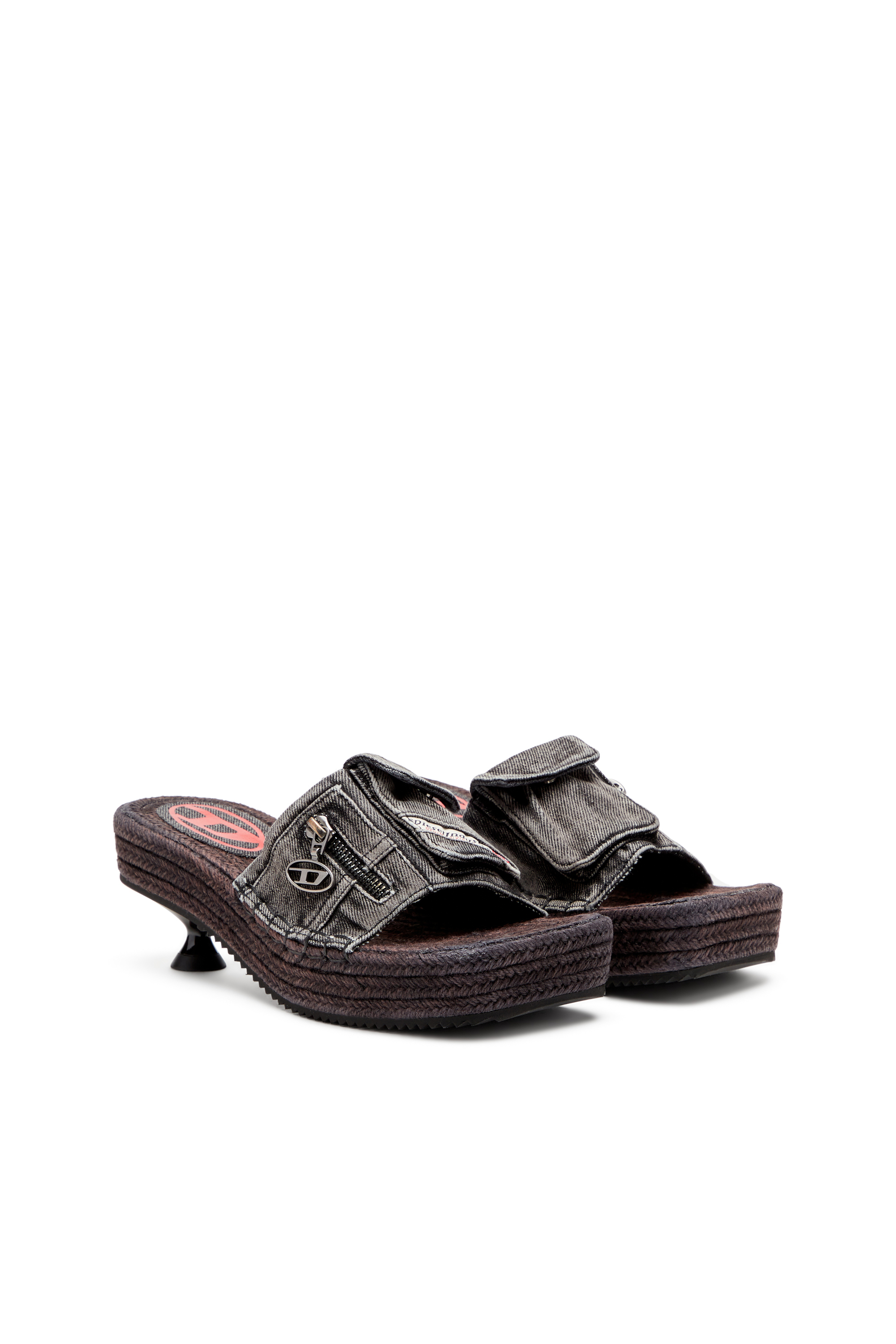 Diesel - D-IBIZA 40 PCK, D-Ibiza-Platform espadrilles in denim Donna in Nero - 2