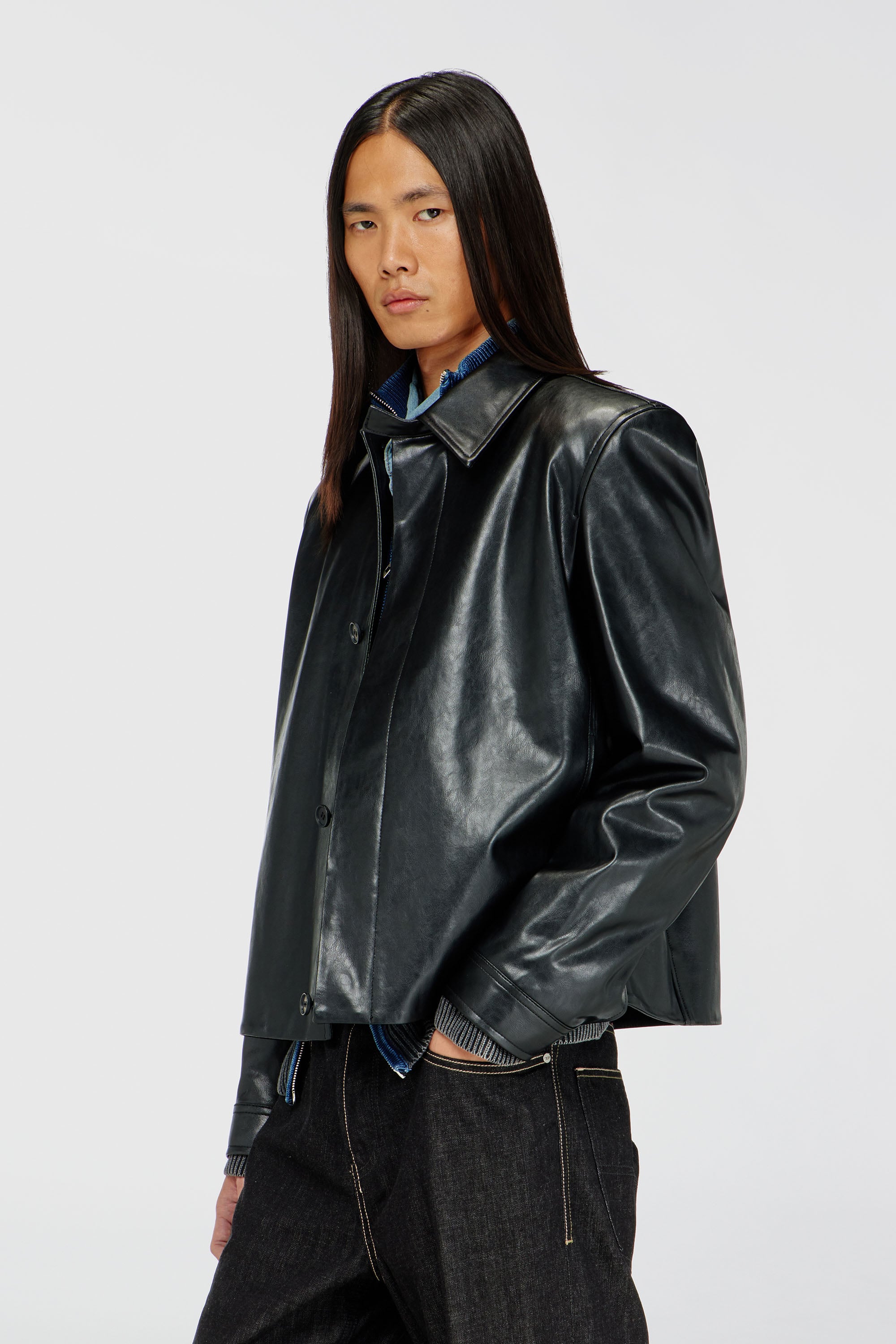 Diesel - L-HAUSTY-DGBX, Giacca coach essenziale Uomo in Nero - 1