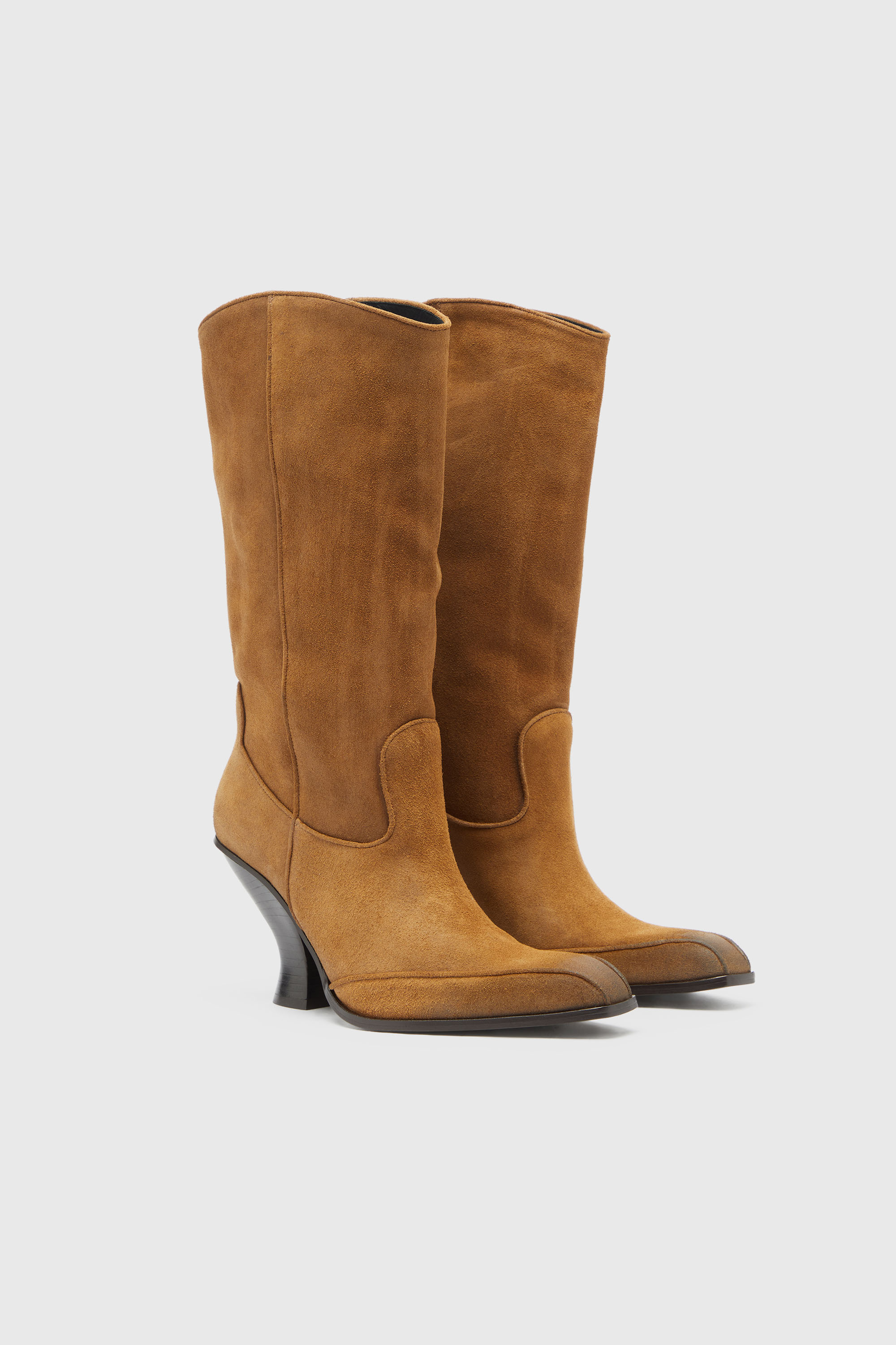 Diesel - D-LUFFY-75-TUBE, D-Luffy - Stivali al ginocchio in scamosciato Donna in Marrone - 2