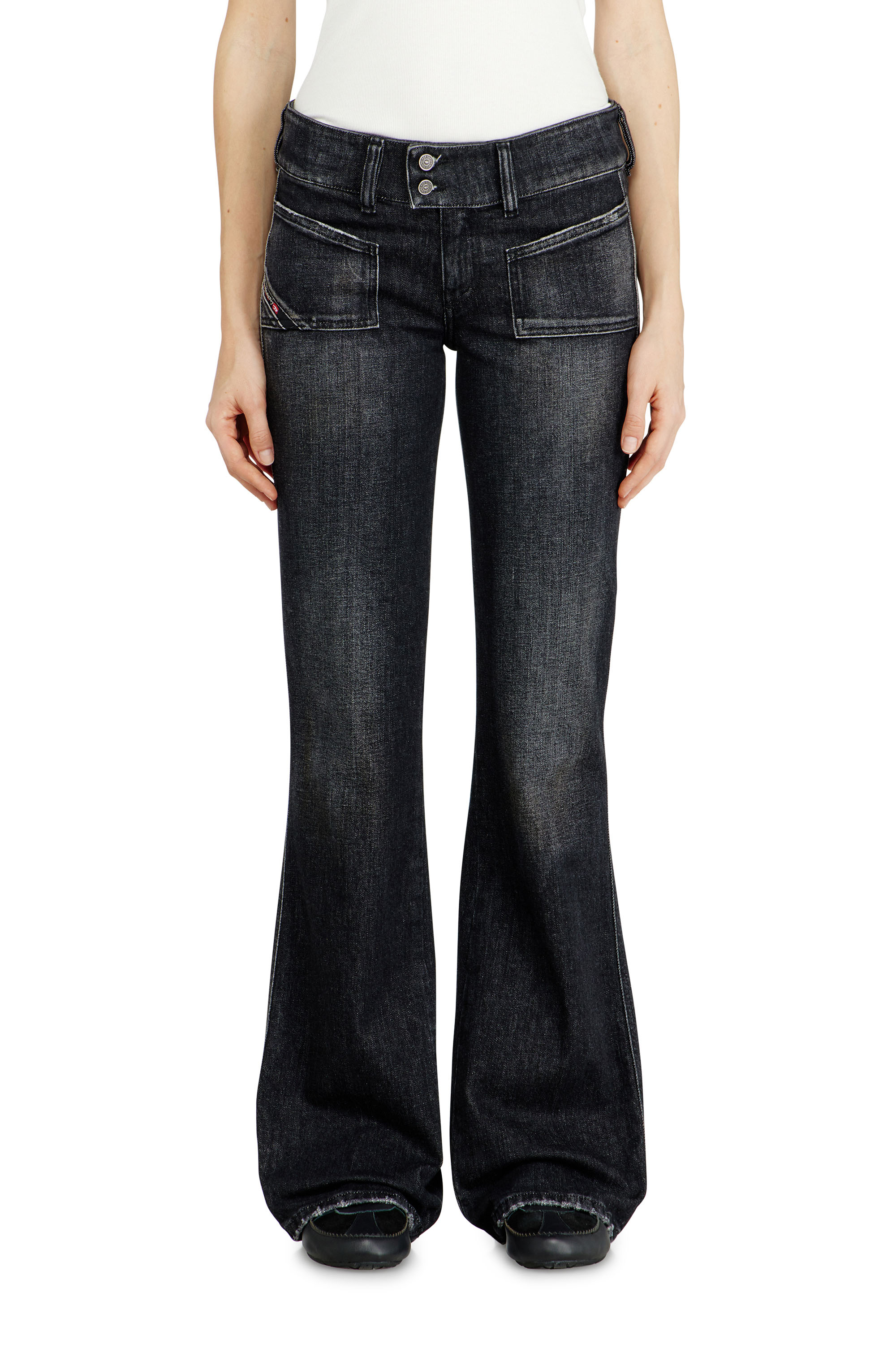 Diesel - Woman's Bootcut Jeans D-Hush 09N50, Black/Dark grey - 1