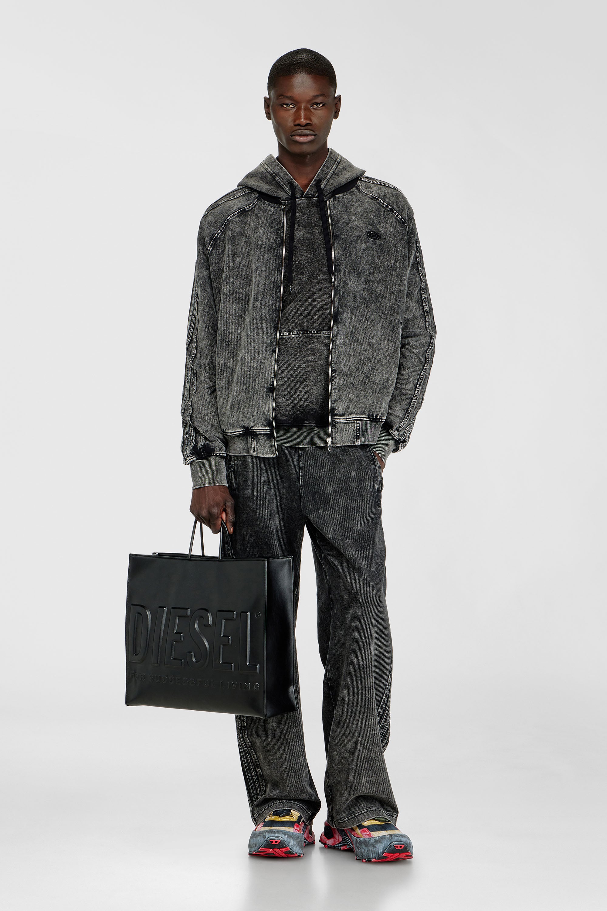 Diesel - DSL 3D SHOPPER EW X, Dsl 3D-Shopping bag con logo 3D Unisex in Nero - 2