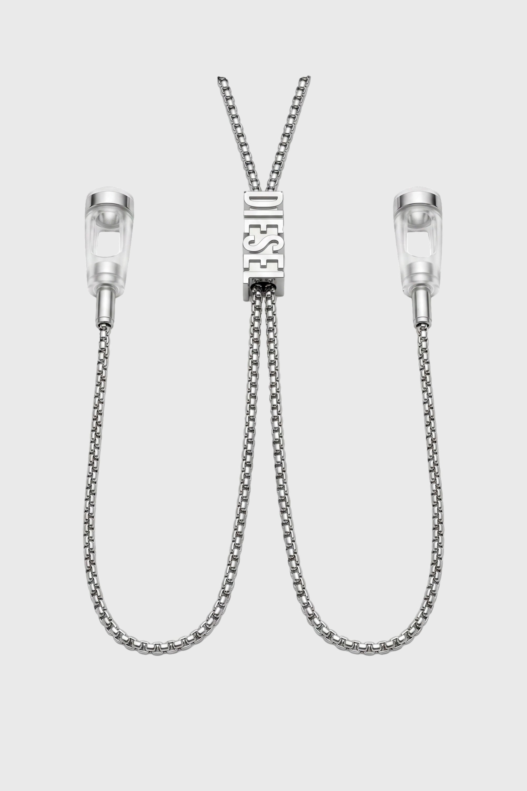 Diesel - 60669 EARBUDS CHAIN EARBUNDS CHAIN, Cordino D Chain per auricolari Unisex in Argento - 1