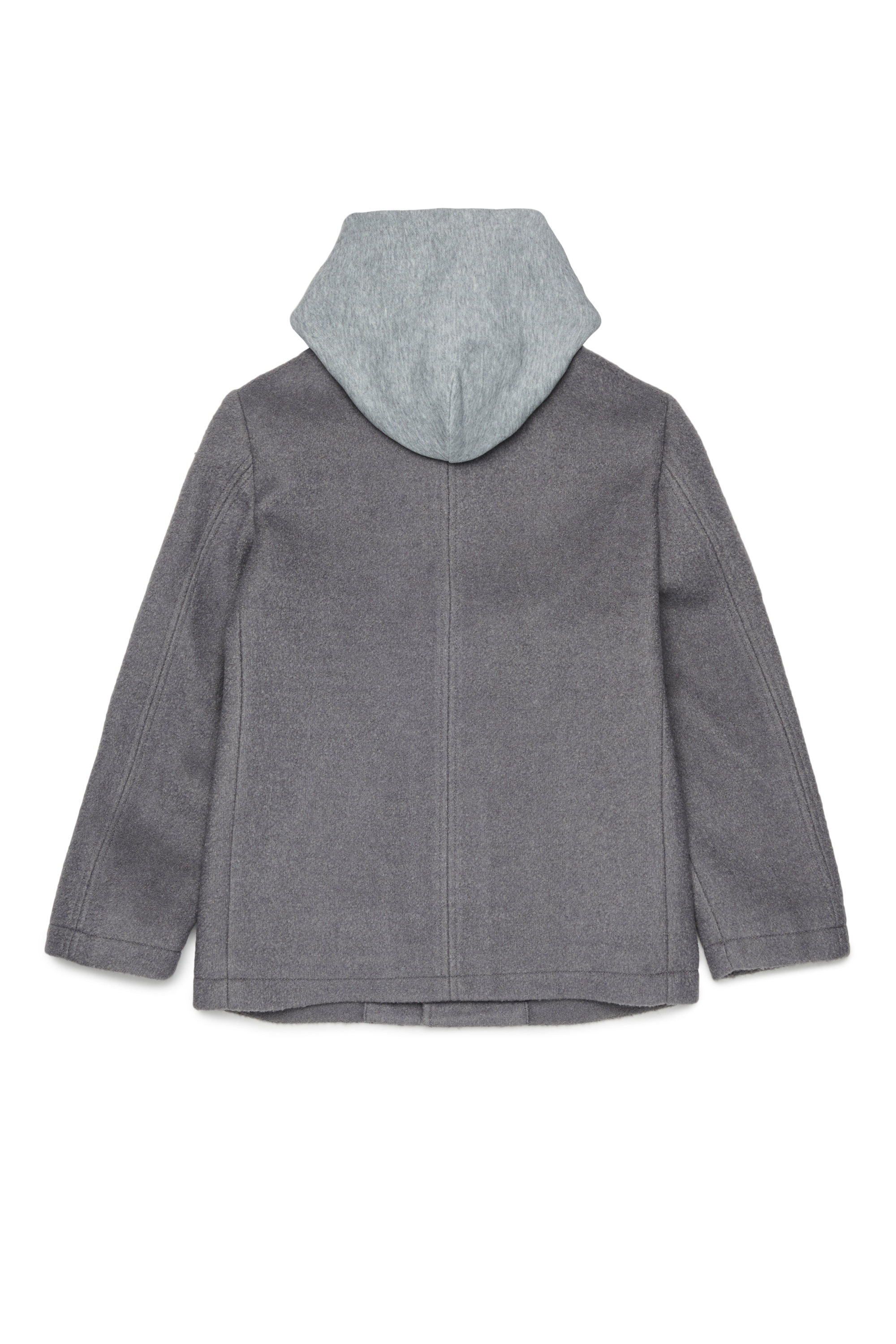 Diesel - JASTONEOUT, Cappotto in misto lana con cappuccio rimovibile Uomo in Grigio - 2