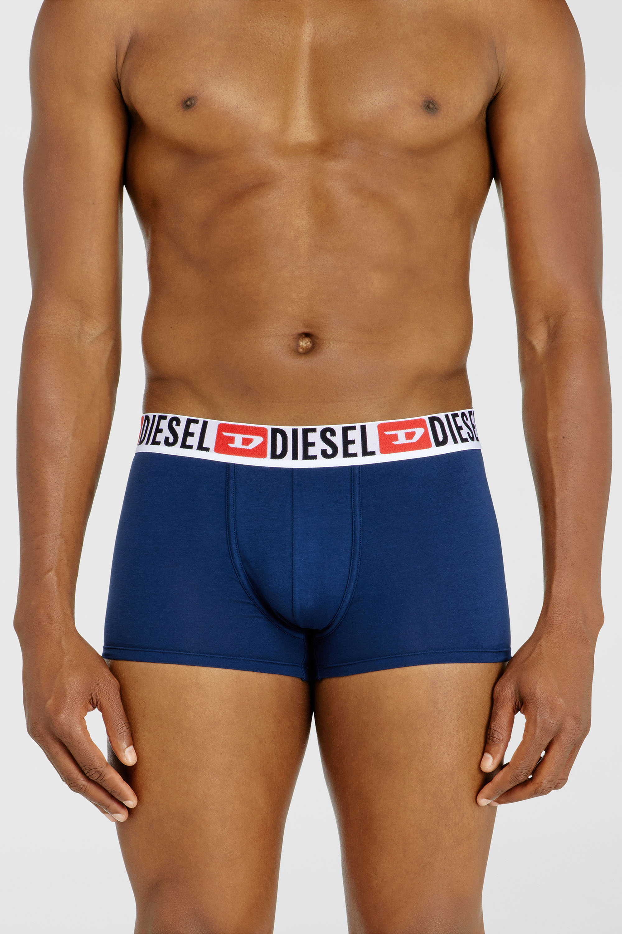 Diesel - UMBX-DAMIENTHREEPACK, Set da tre boxer con elastico in vita con logo all-over Uomo in Multicolor - 3