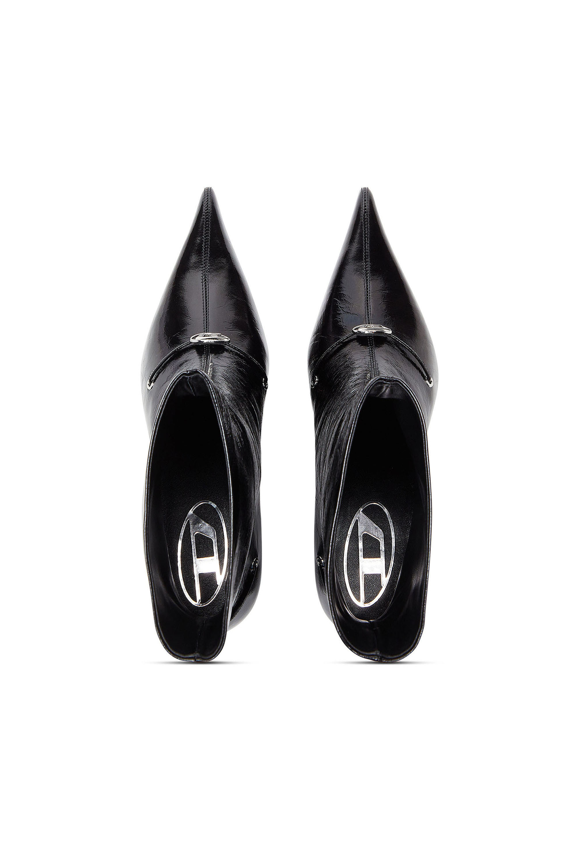 Diesel - D-JEWELS  40 TUBE, D-Ten&Half - Stivaletti in pelle naplak Donna in Nero - 4