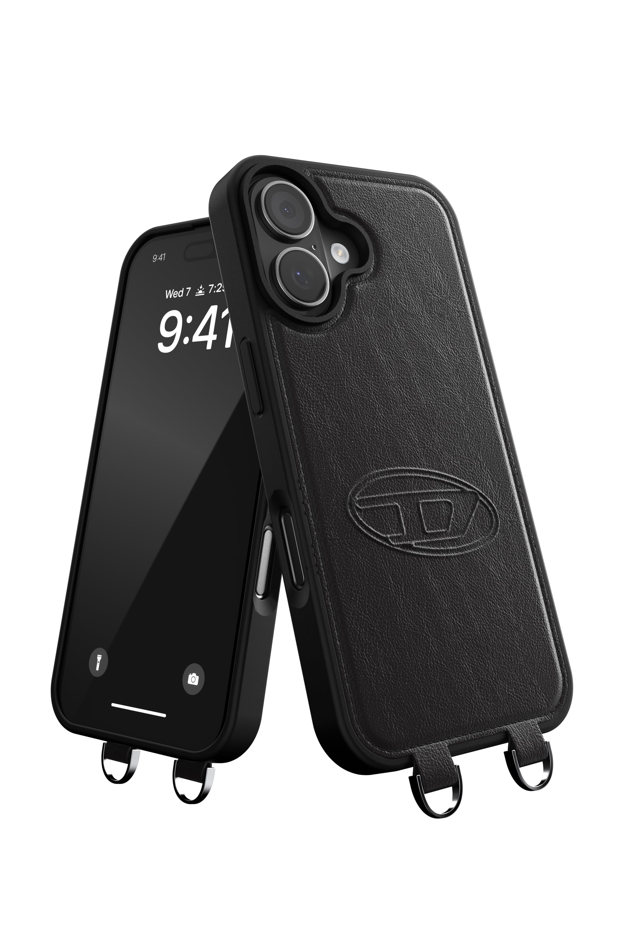 Diesel - 60661 MOULDED CASE, Cover Oval D con cinturino e MagSafe per iPhone 17 Unisex in Nero - 4