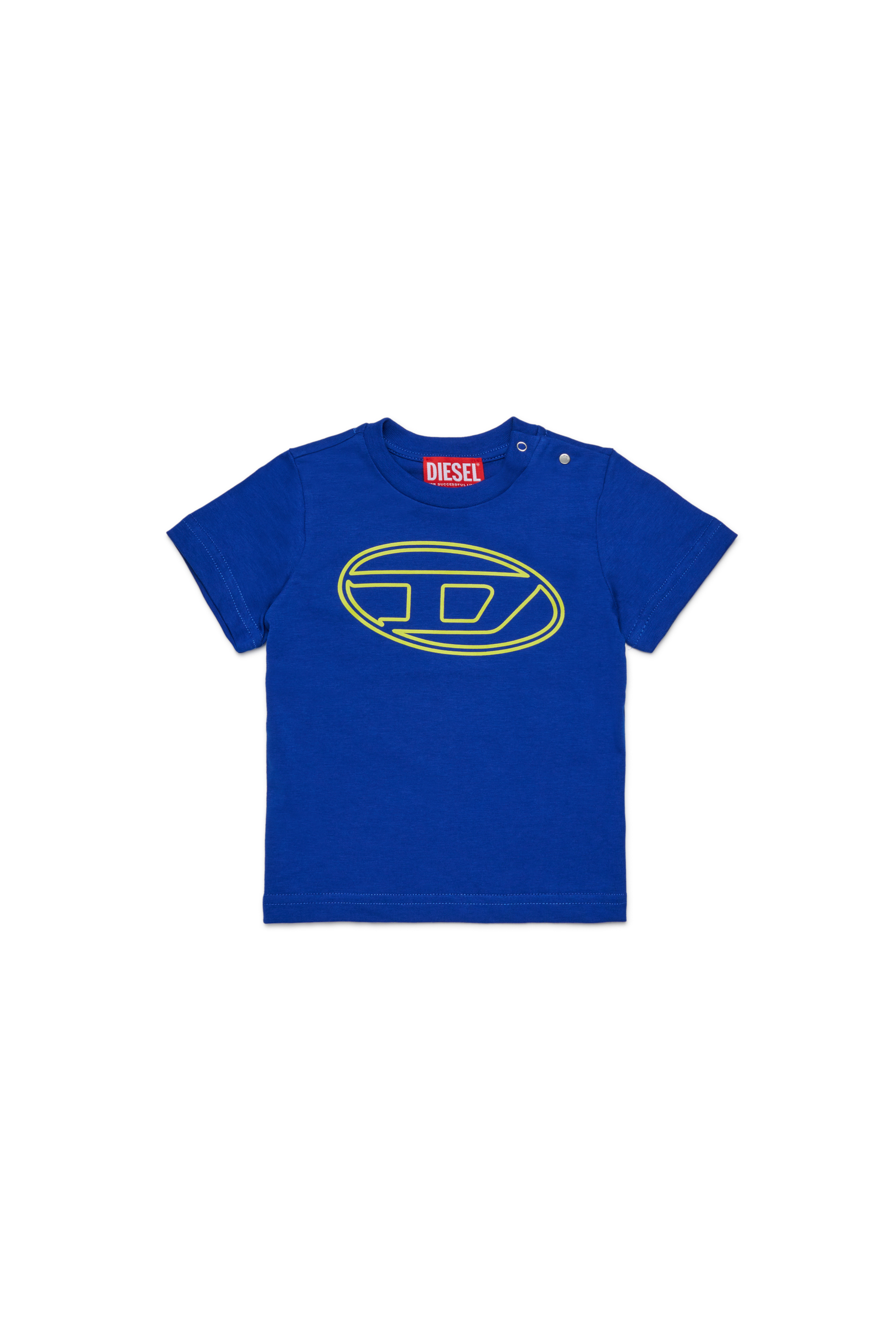 Diesel - TIMOTYB, T-shirt in cotone con logo Unisex in Blu - 1