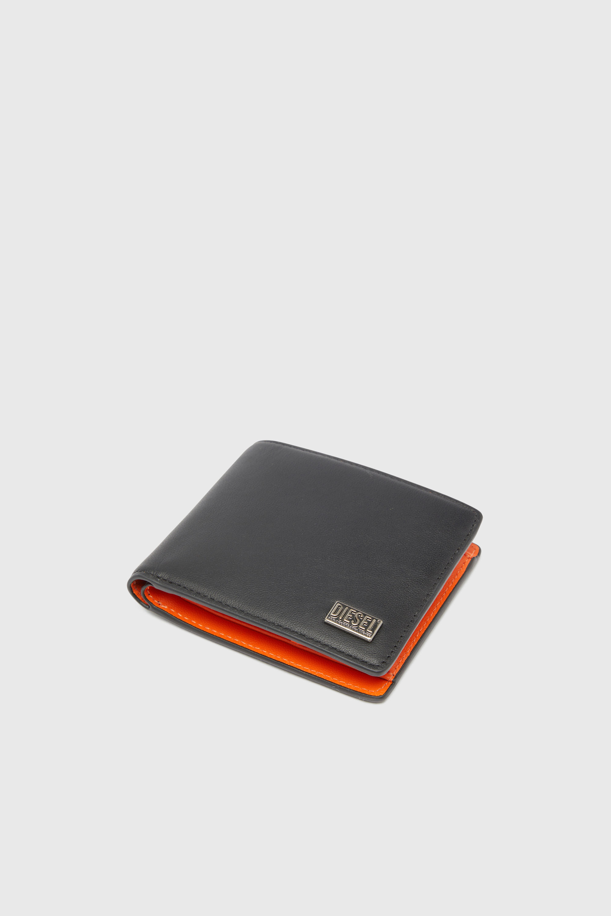 BISCOTTO BI-FOLD COIN S 3D, Nero/Arancione