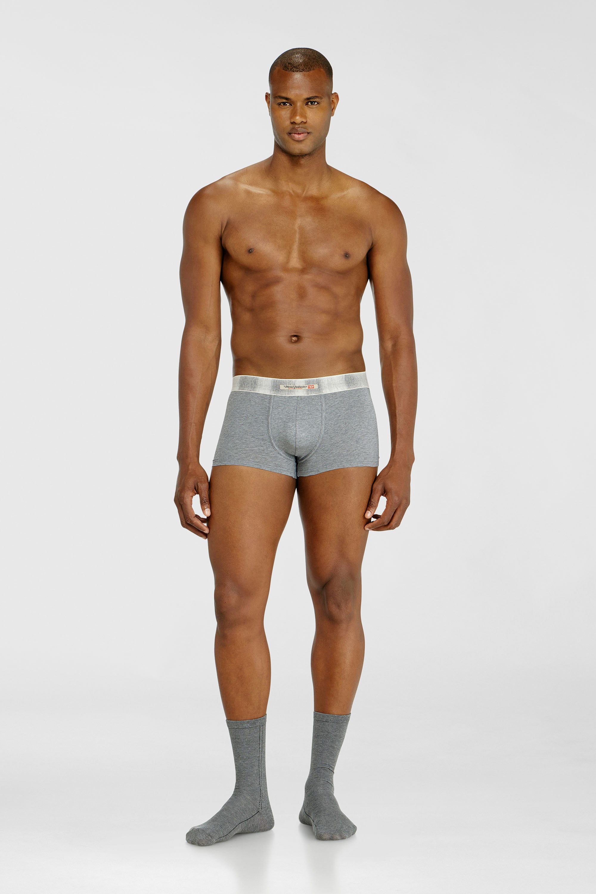 Diesel - DAMIEN-DNM-3PACK, Set da tre boxer in cotone elasticizzato con fascia in raso Uomo in Multicolor - 2
