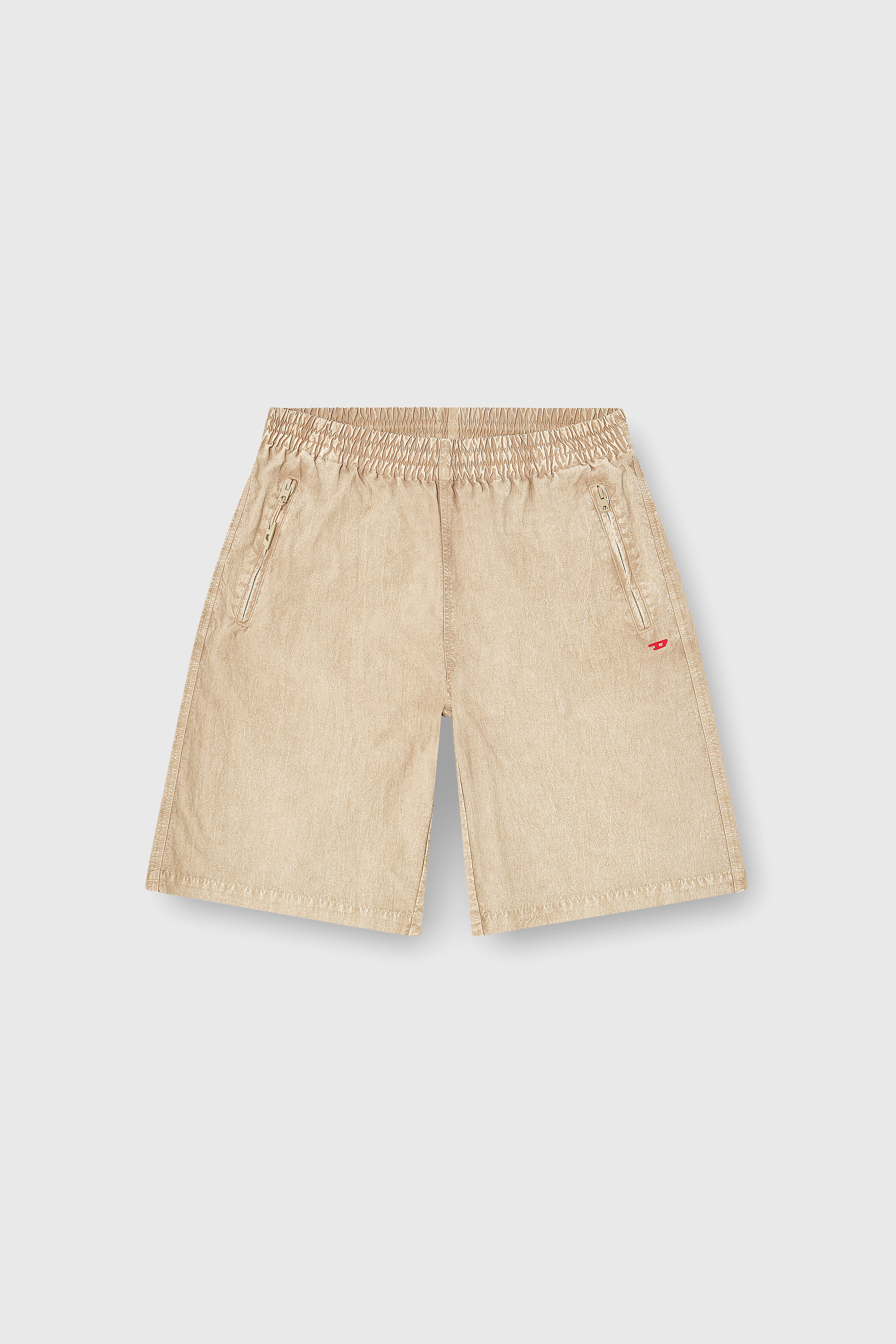 Diesel - P-THECK-SHORT-PLBH, Pantaloni corti in nylon lavorato Uomo in Beige - 2
