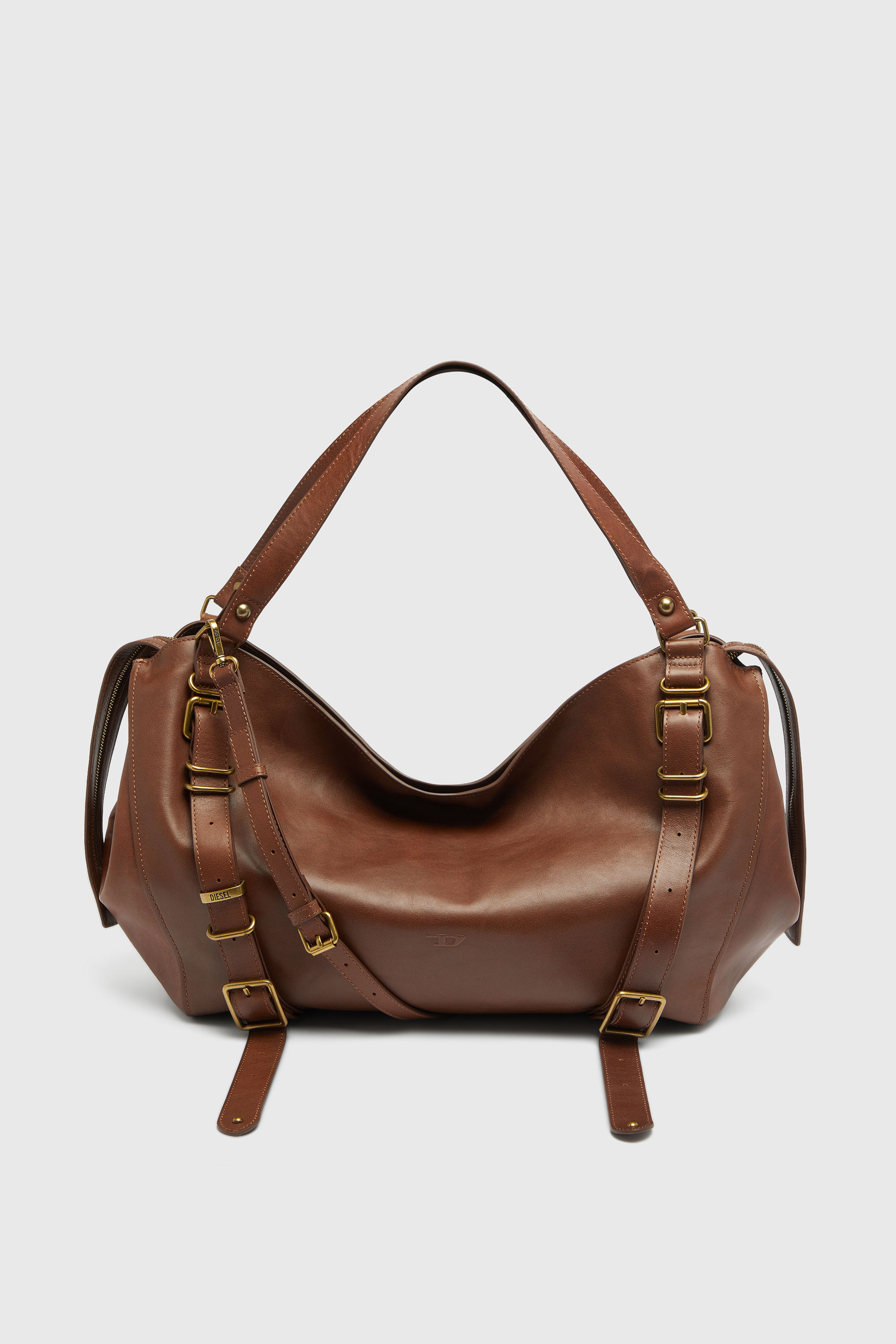 Diesel - D-ONE TOPHANDLE L, D-One-Borsa grande a mano in pelle trattata Unisex in Marrone - 1