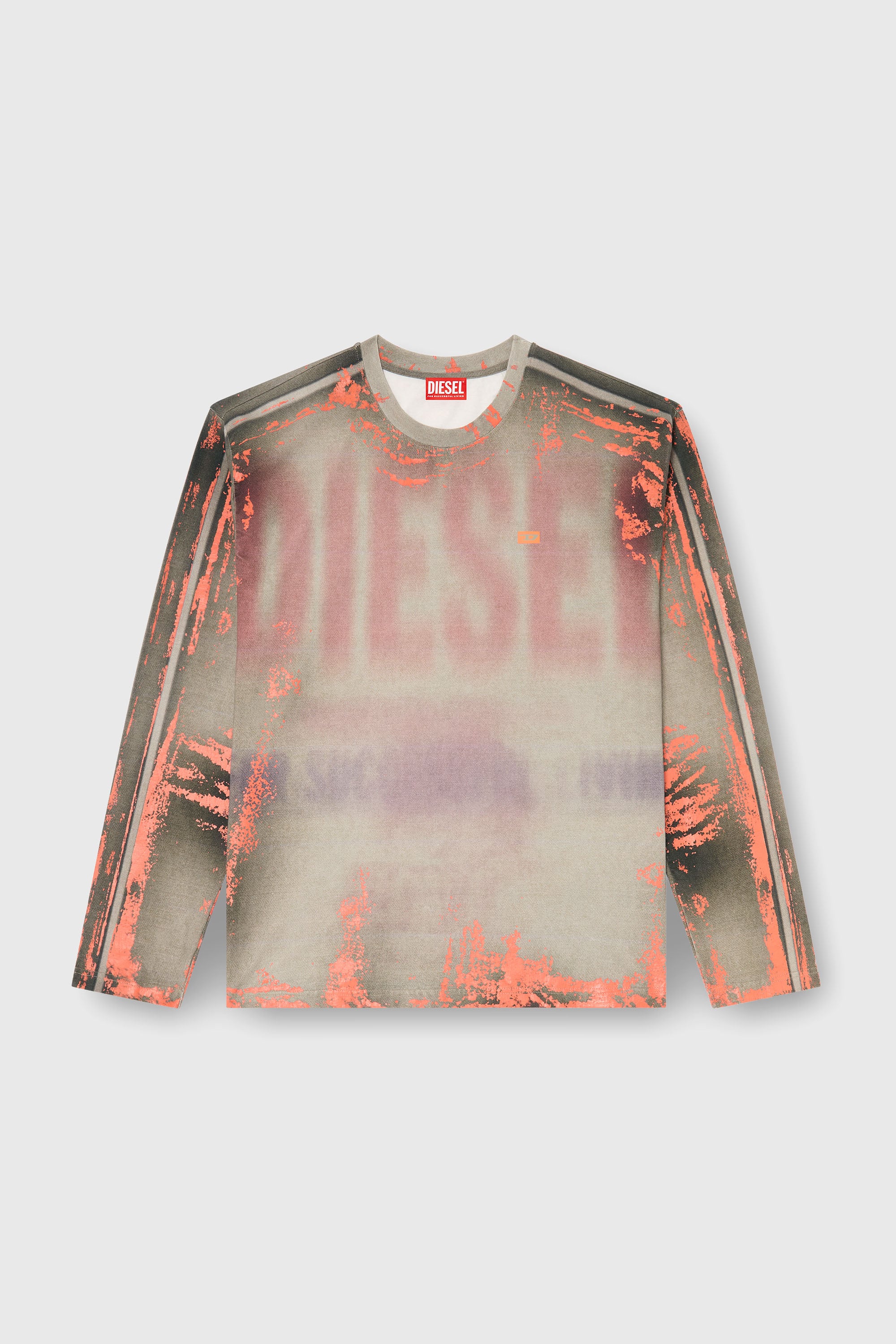Diesel - T-FILMY, T-shirt a manica lunga in jersey effetto screpolato Uomo in Multicolor - 2
