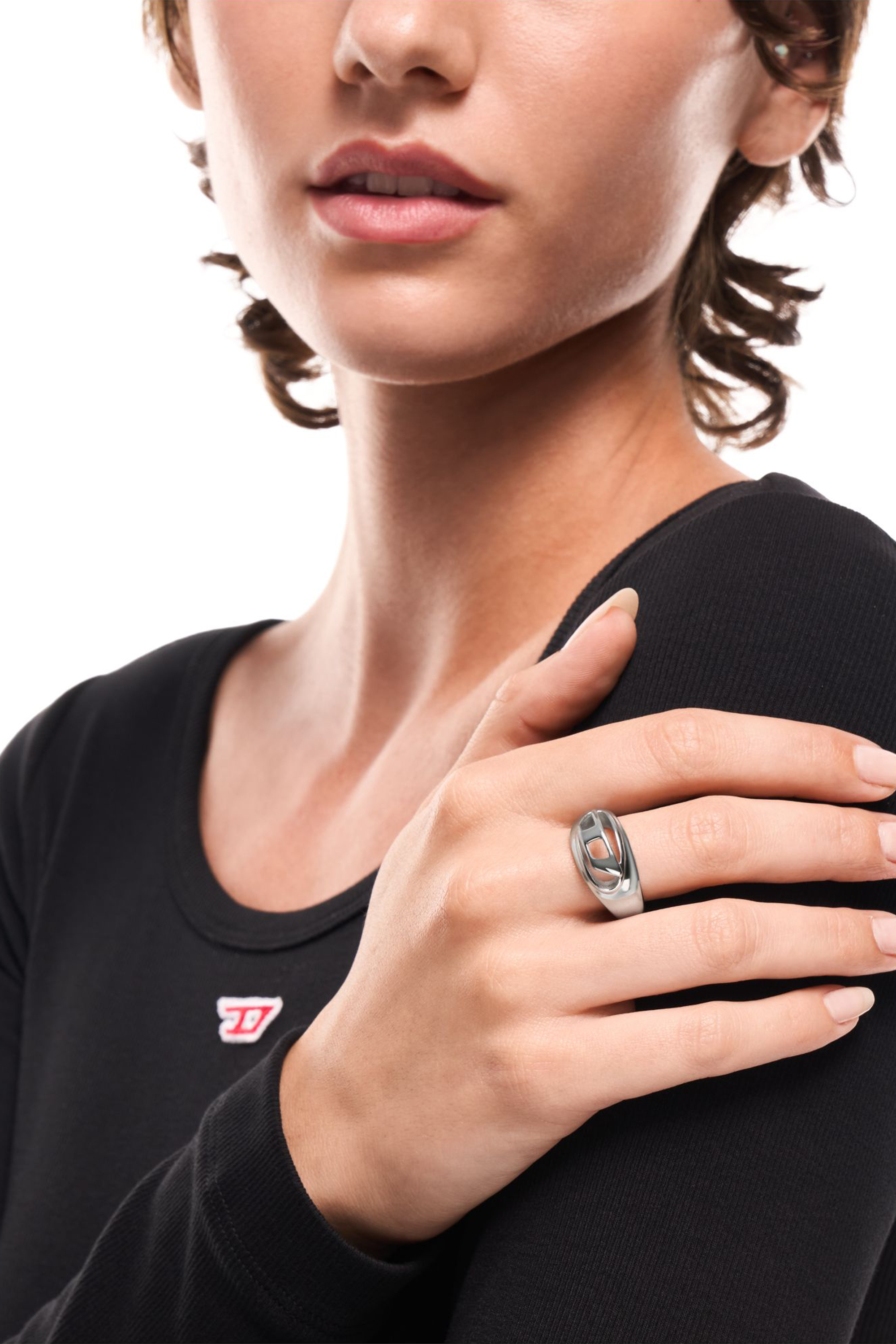 Diesel - DX1715040, Anello a fascia in acciaio inox Unisex in Argento - 4