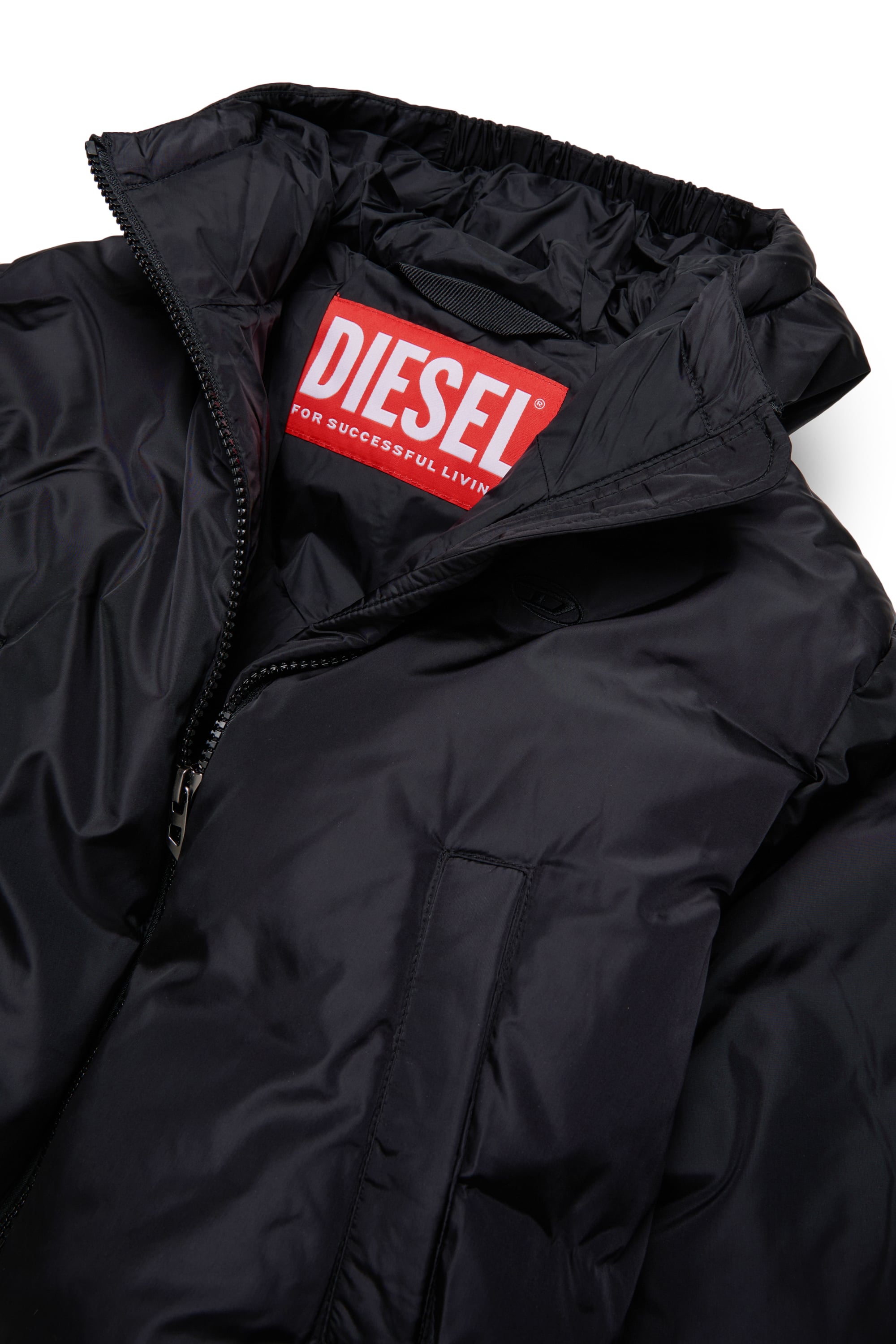 Diesel - JELKYM, Piumino con cappuccio Donna in Nero - 3