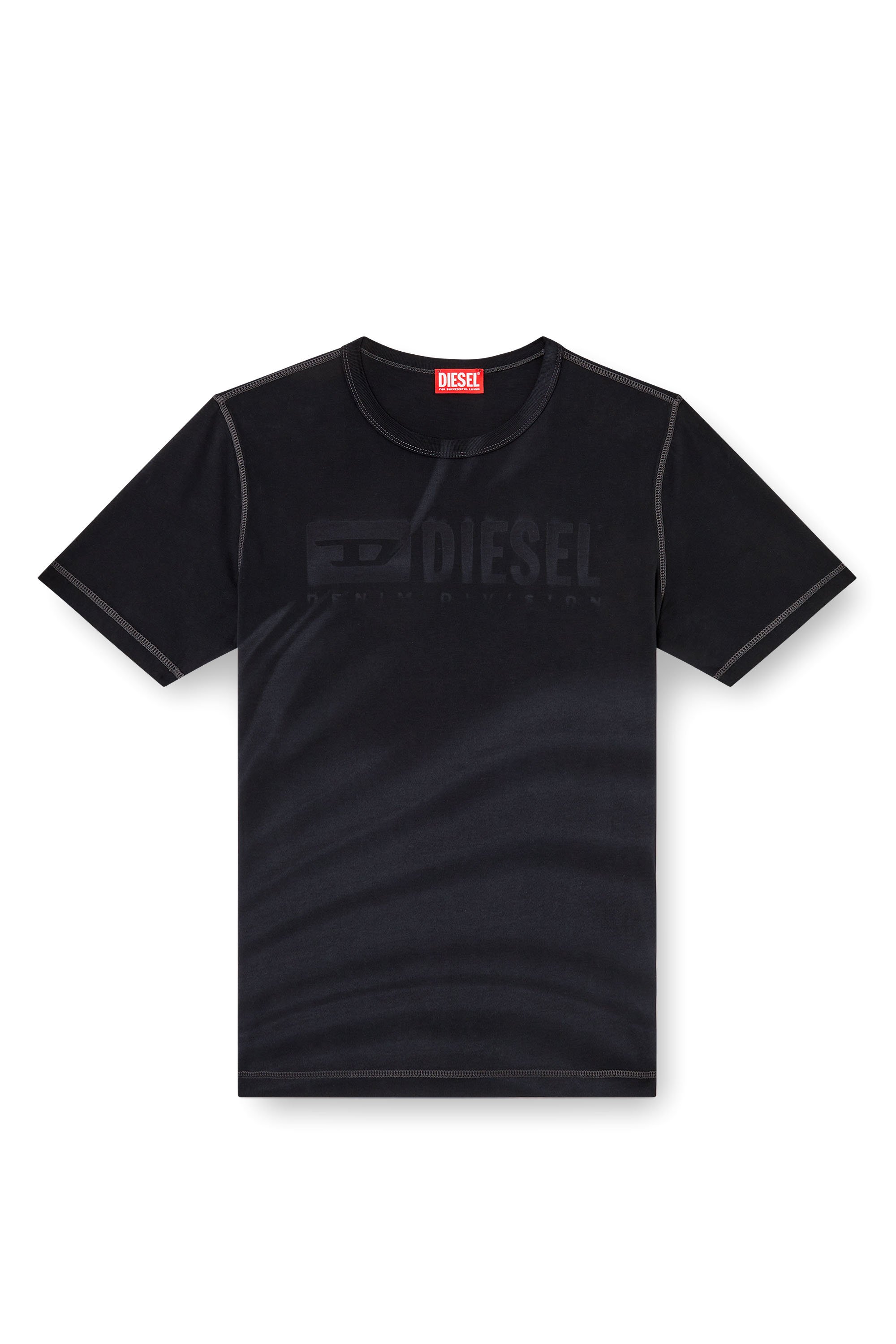 Diesel - T-ADJUST-R13, T-shirt con effetti sfumati laser Uomo in Nero - 3