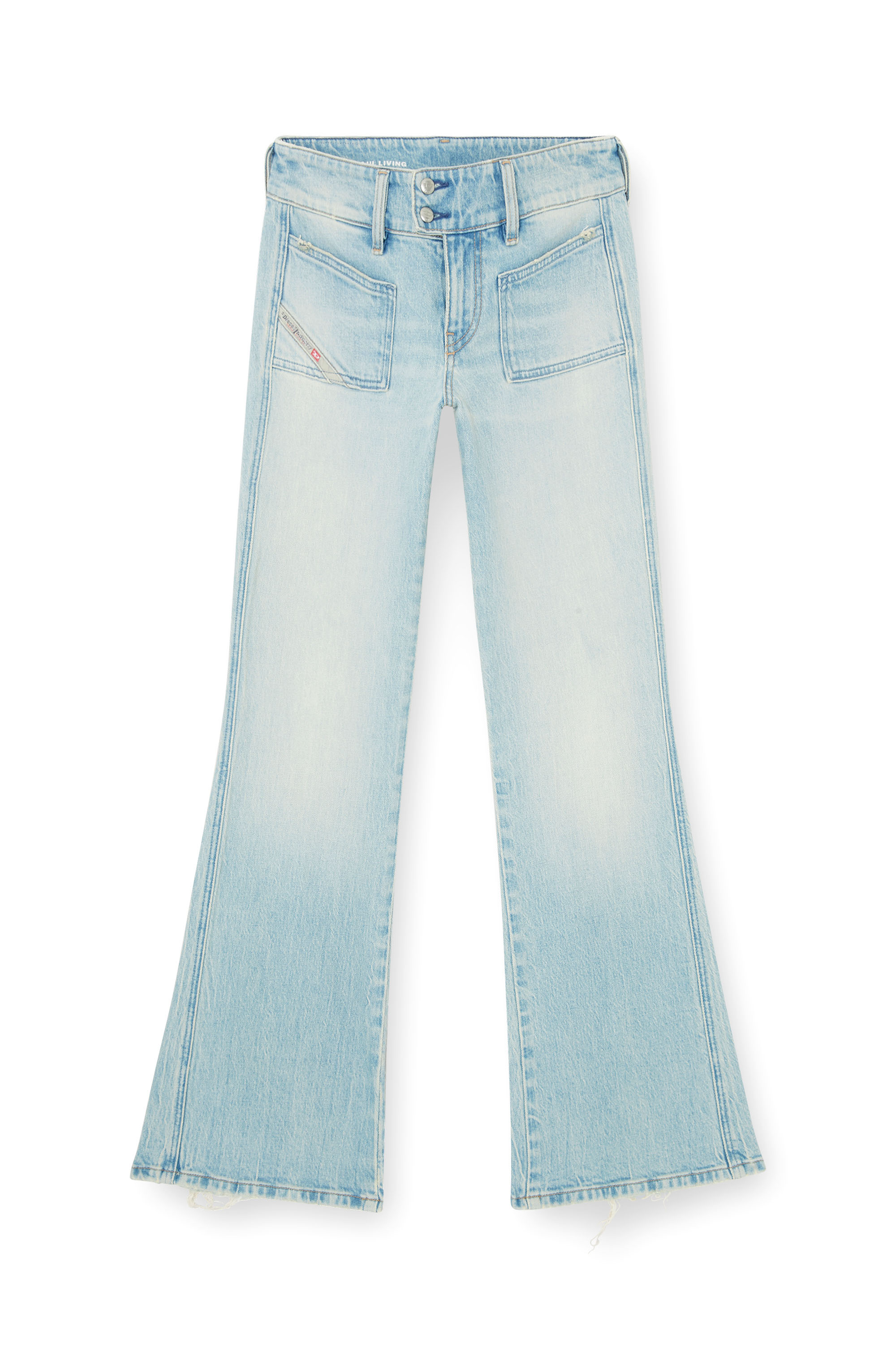 Diesel - Bootcut Jeans D-Hush 0KBBX Donna, Blu Chiaro - Image 6