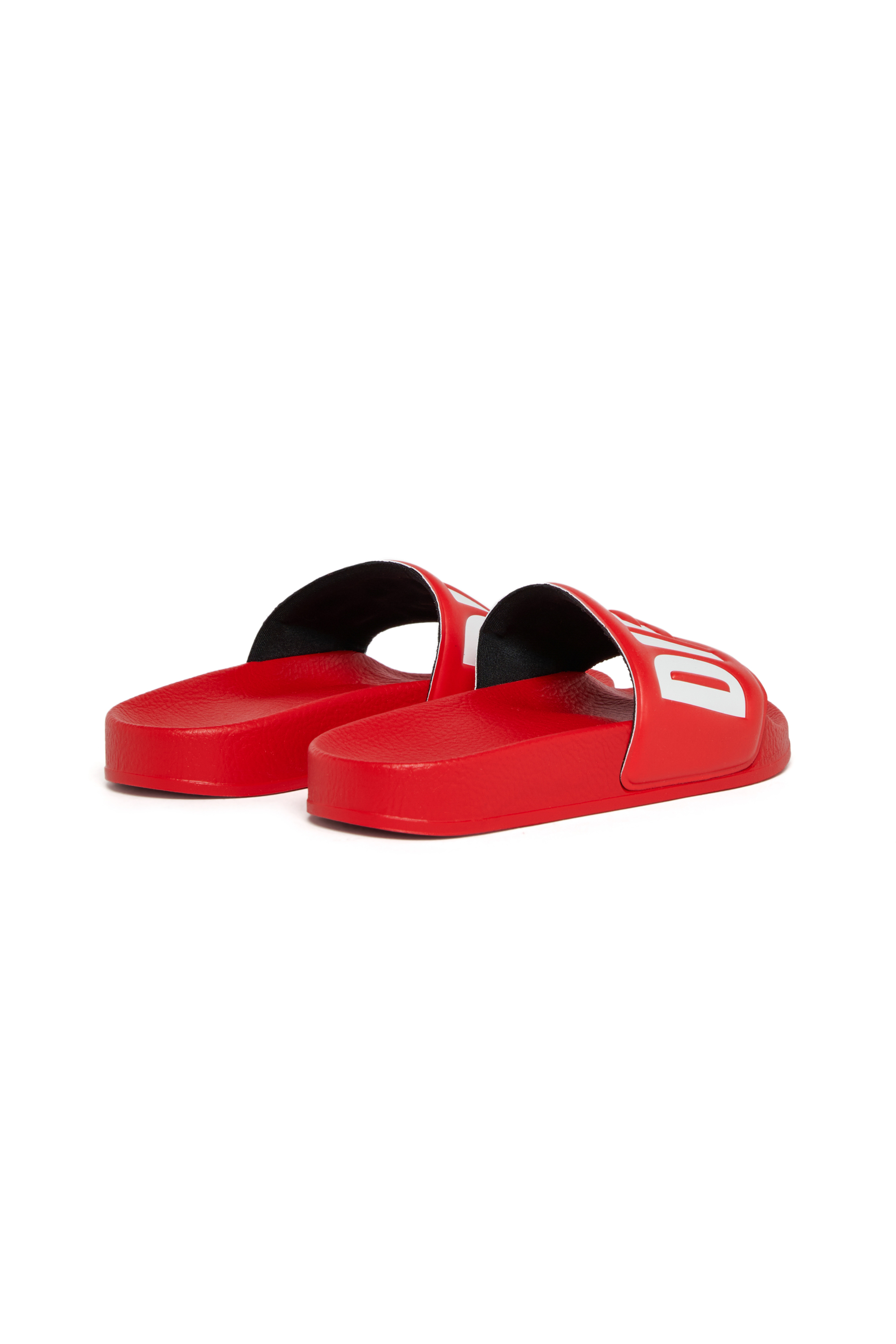 Diesel - SA-BWBISQOF, Sa-Bwbisqof-Slides con logo goffrato Unisex in Rosso - 3