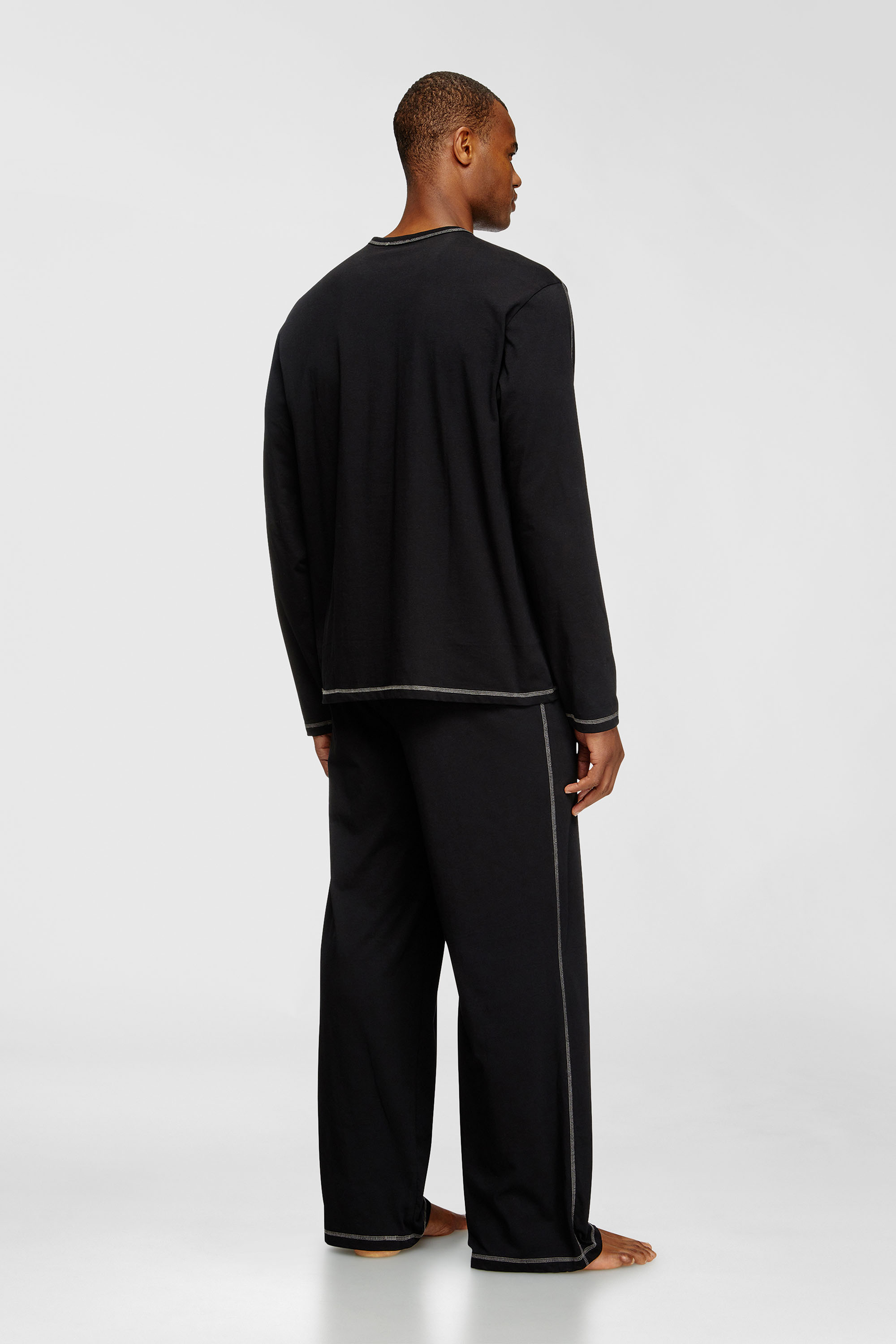 Diesel - SET-NOLAN-D-CORE, Pigiama in jersey di cotone Uomo in Nero - 3