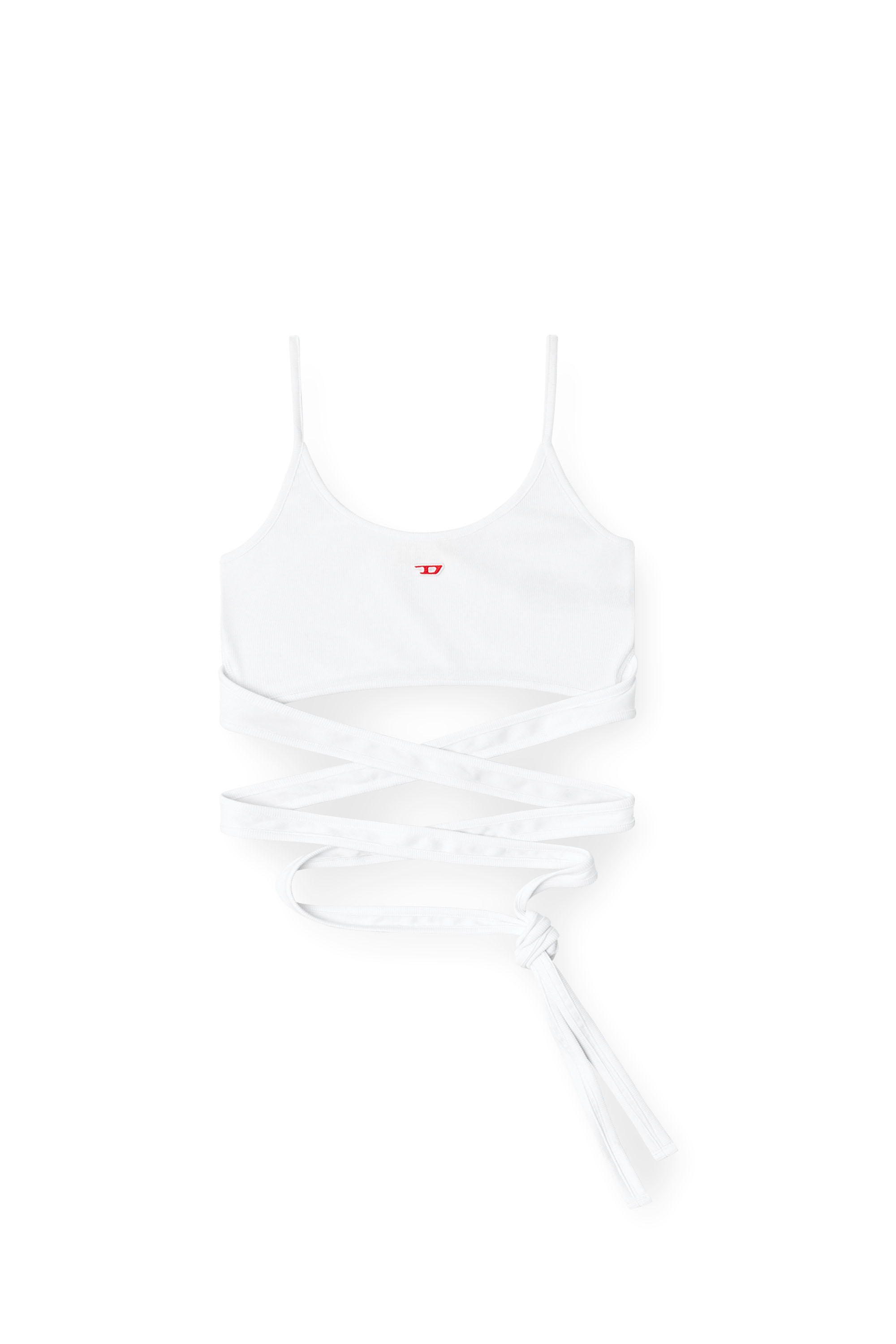 Diesel - T-LEYA-TAIL, Top a canotta con lacci Donna in Bianco - 2