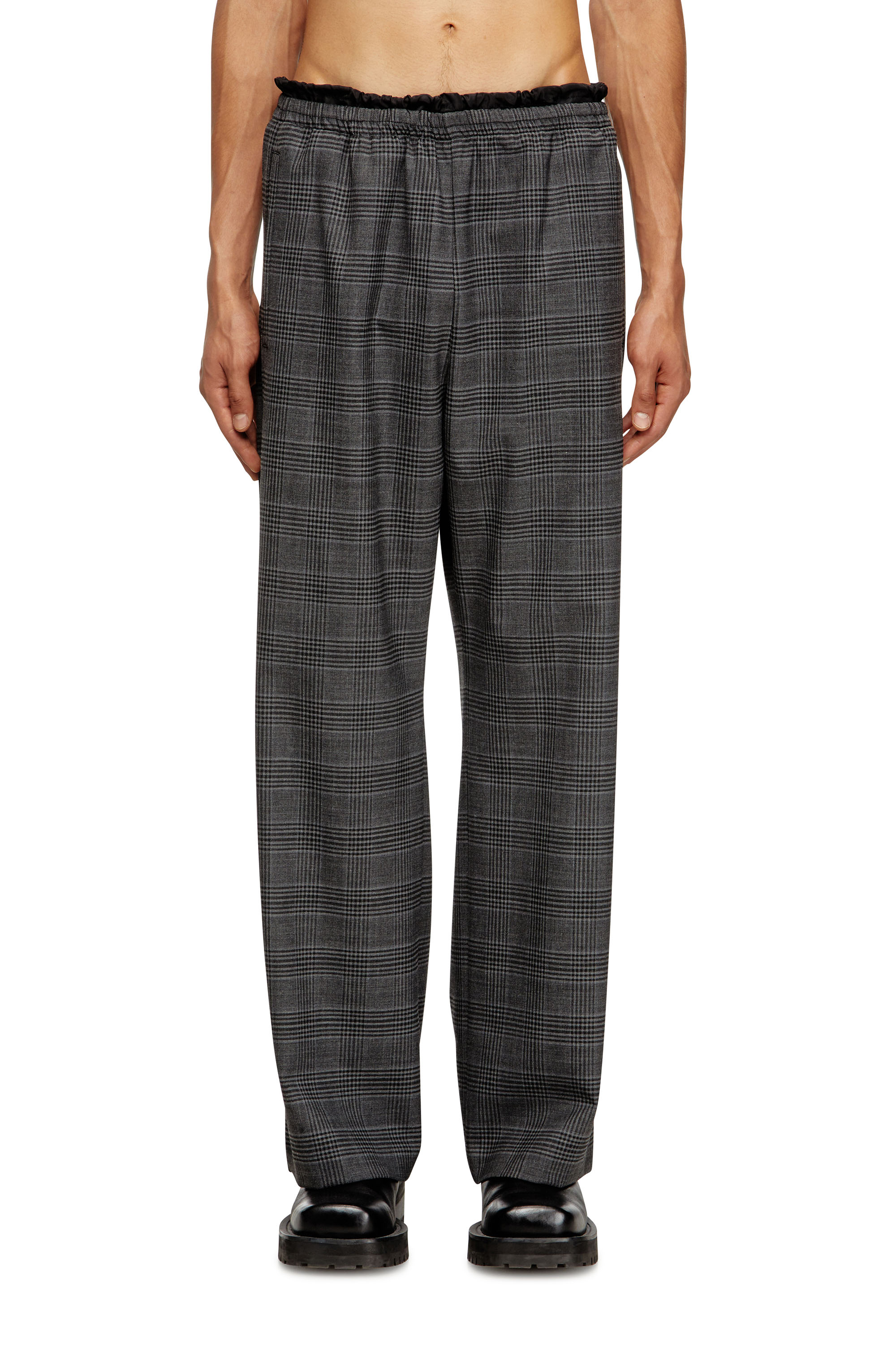Diesel - P-TILSON, Pantaloni in lana con coulisse in vita Uomo in Multicolor - 1
