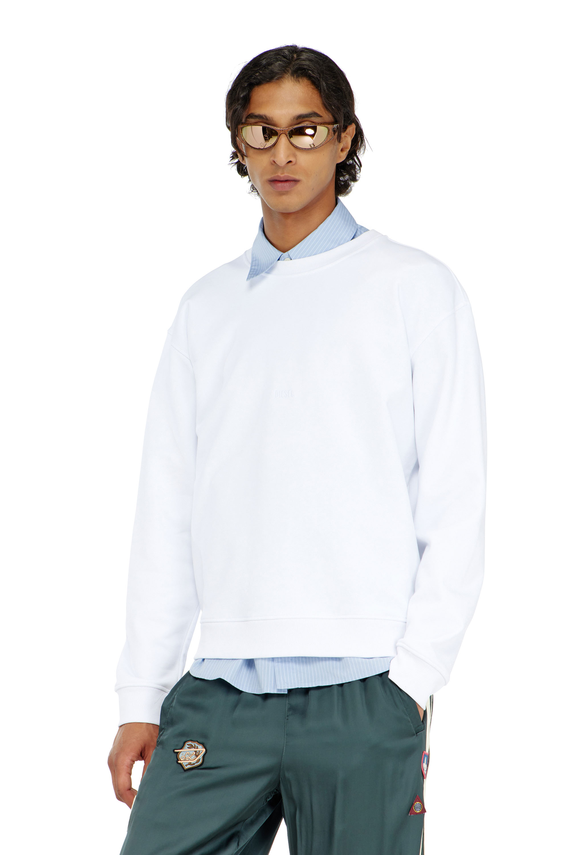 Diesel - S-NORM-AA5, Felpa in cotone con micro ricamo logo Uomo in ToBeDefined - 1