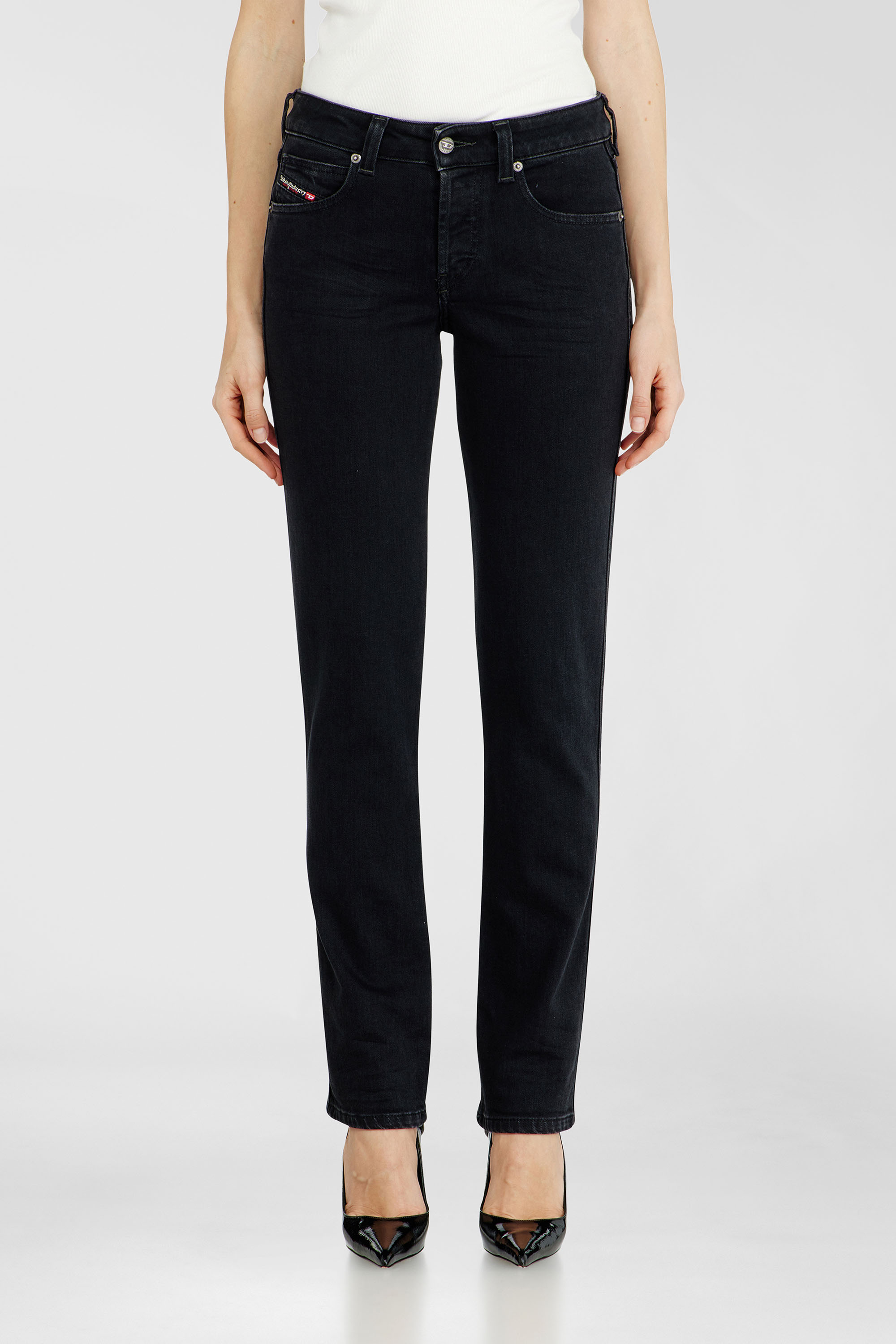 Diesel - Slim Jeans 1992 D-Jiann 09N89 Donna, Nero/Grigio scuro - Image 4