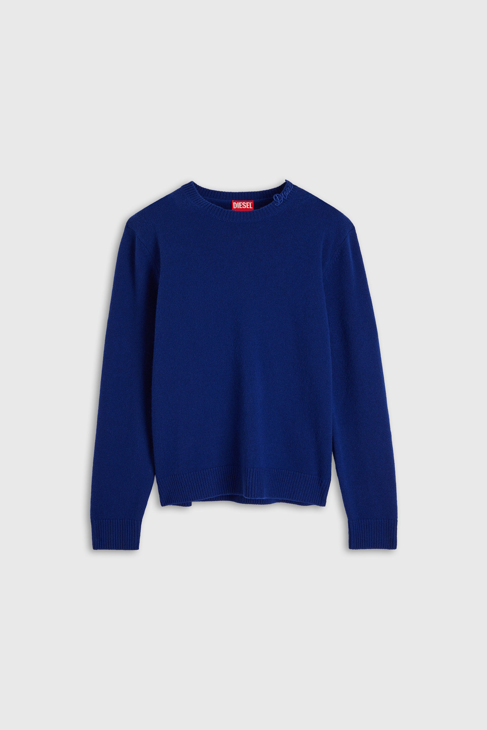 Diesel - K-IMBRO, Maglione in lana con logo sul collo Uomo in Blu - 2