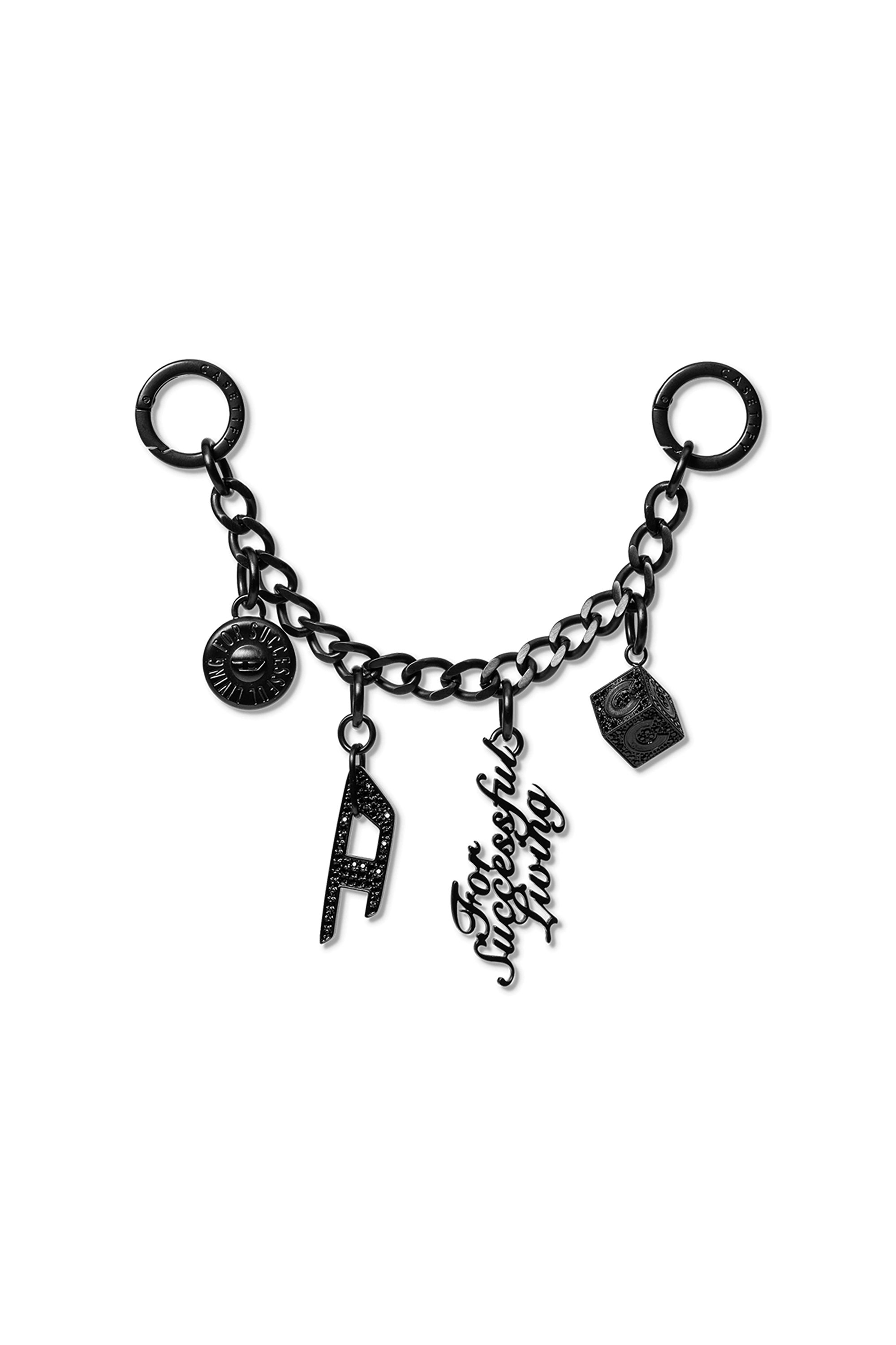 Diesel - 60374 CASETIFY  CHARMS CHAIN, Catena Argento Unisex in Nero - 1