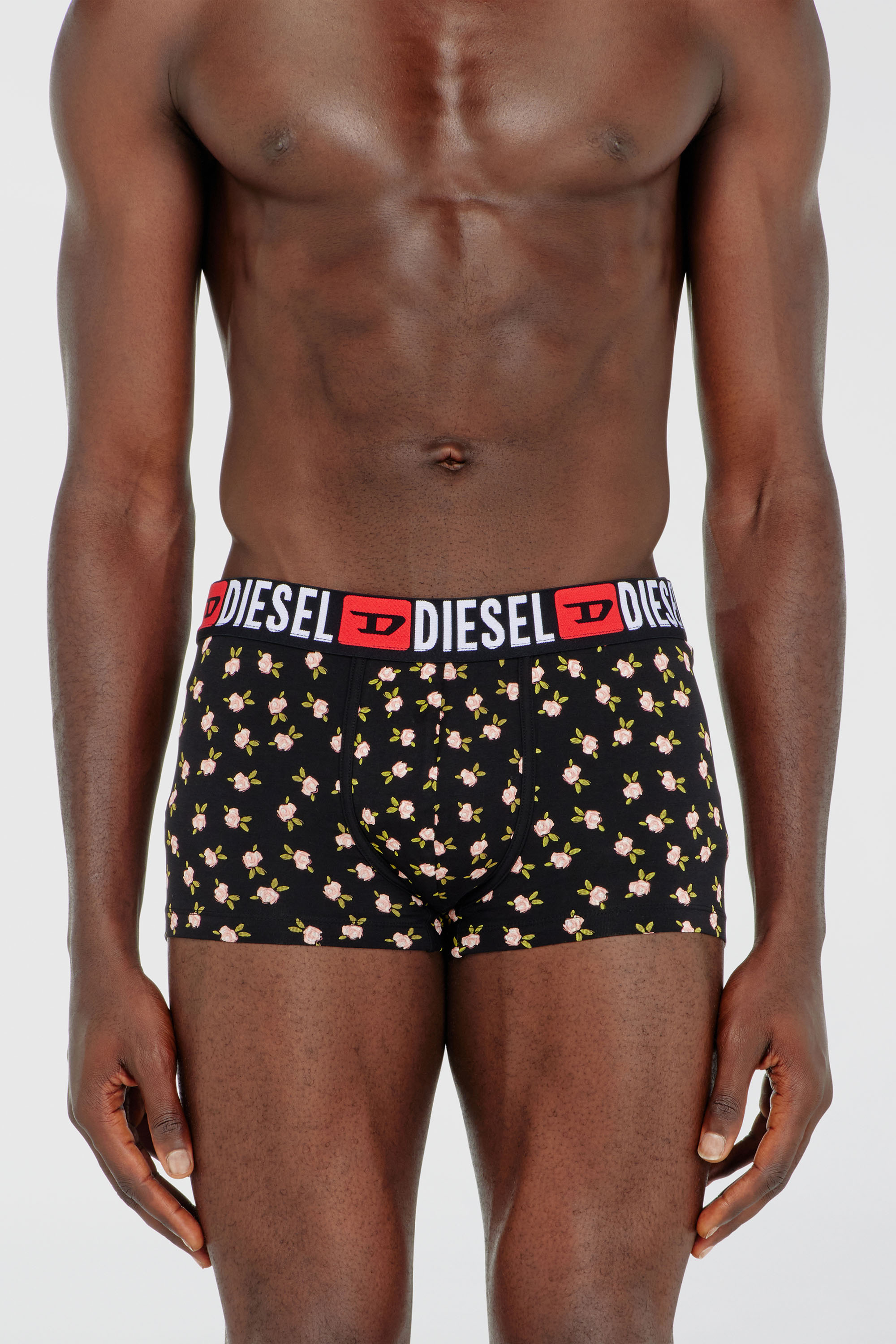 Diesel - UMBX-DAMIENTHREEPACK, Set da tre boxer stretch in cotone con stampa floreale Uomo in Nero - 2