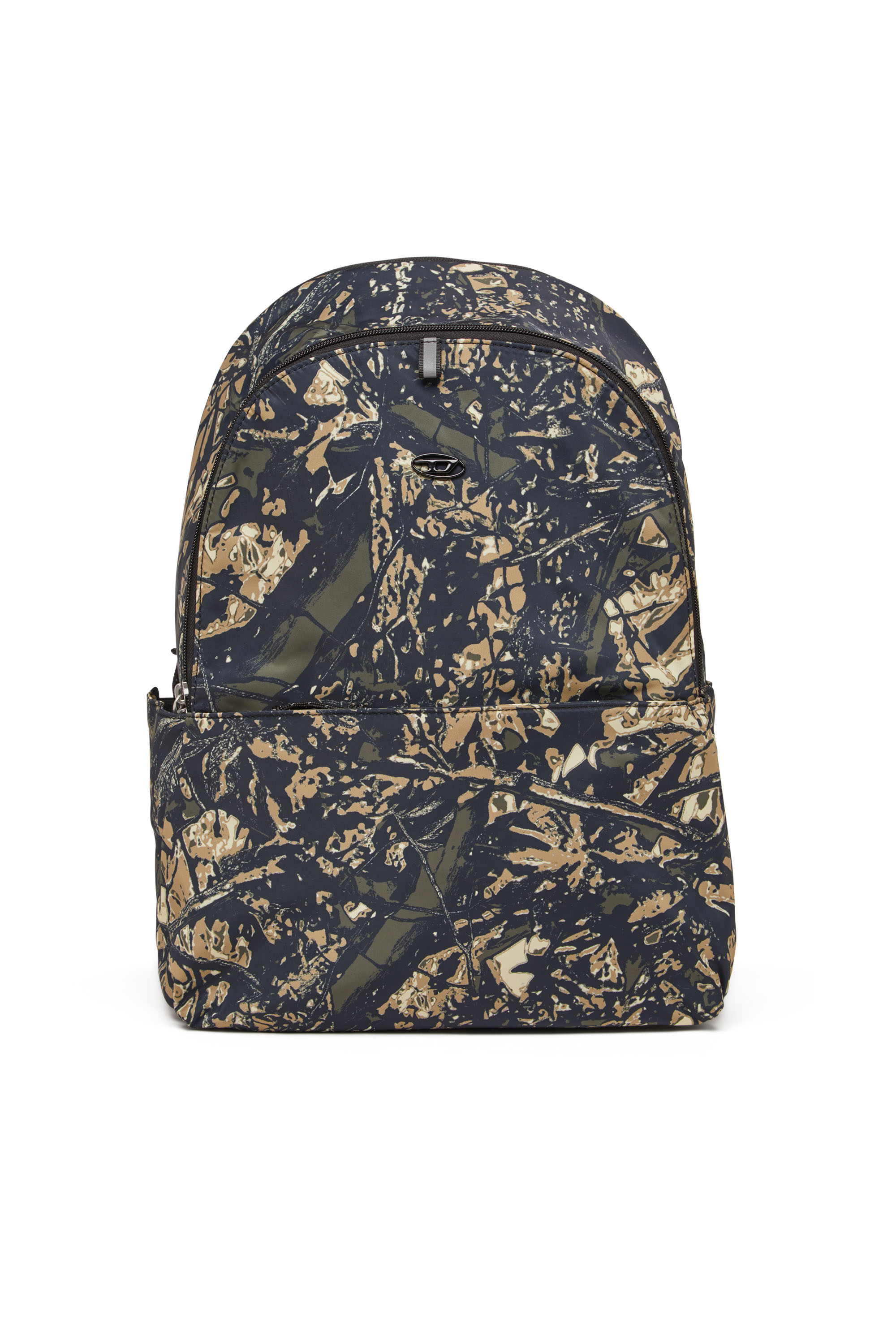 Diesel - D-PACK BACKPACK X, Backpack in camo-print fabric Unisex in Verde - 1