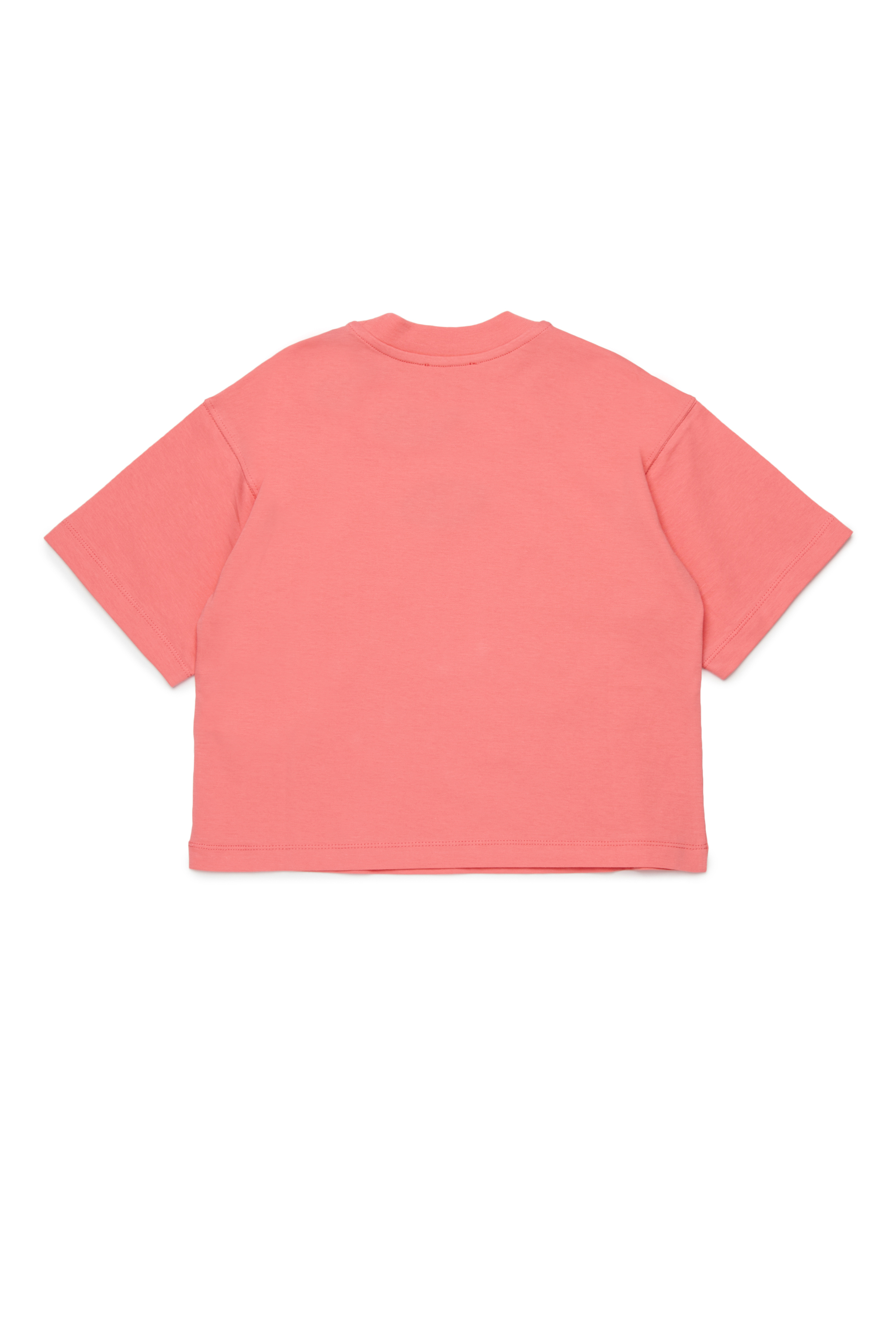 Diesel - TIXAN, T-shirt in cotone con logo centrale Donna in Rosa - 2