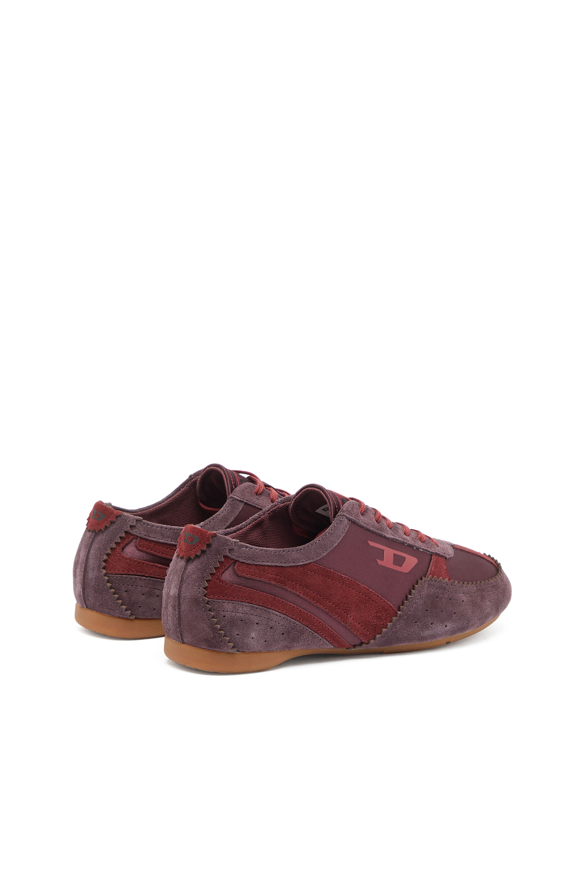 Diesel - D-MILE LOW II W, D-Mile - Sneaker flat con inserti in suede Donna in Rosso - 3