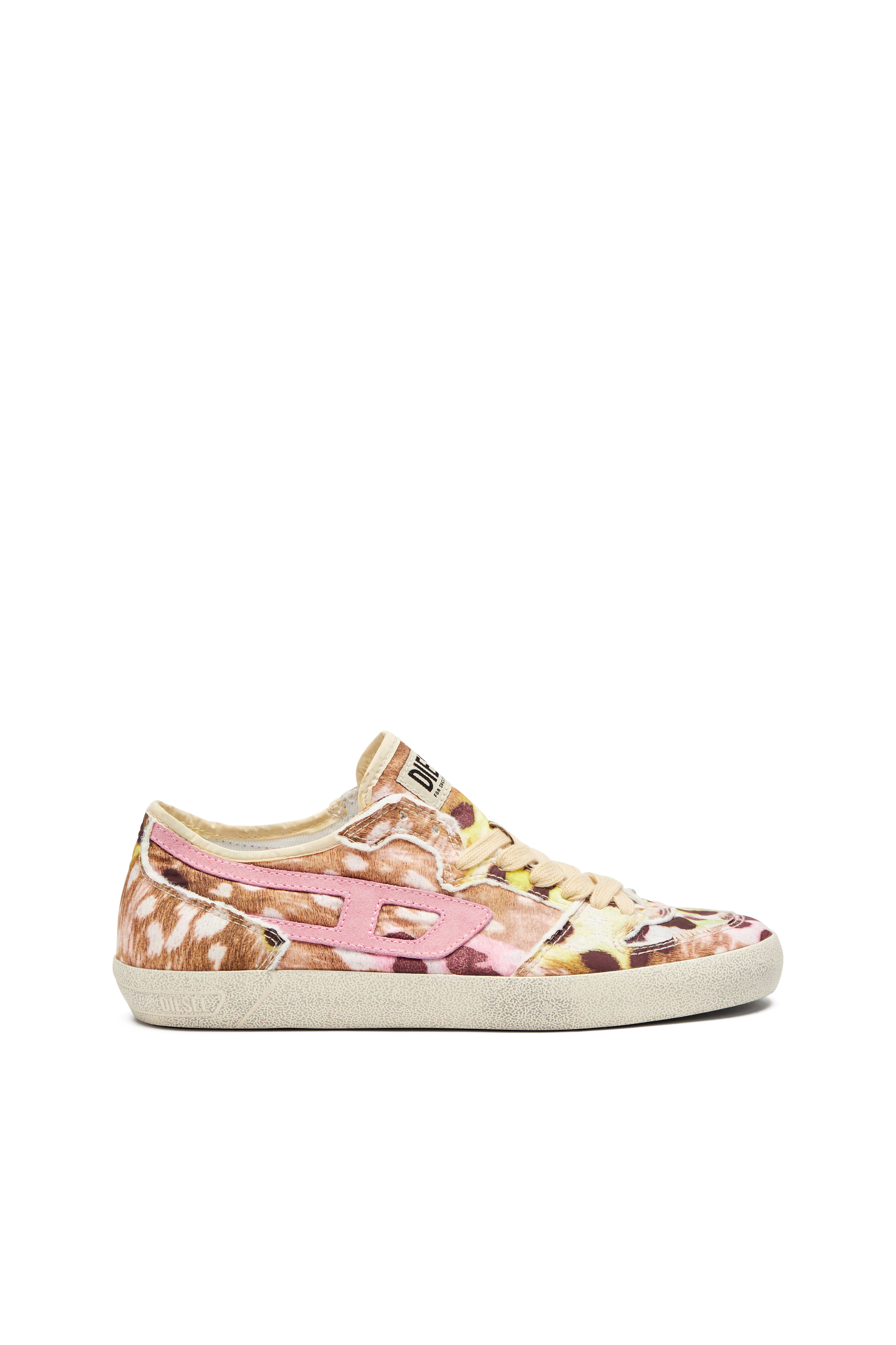 Diesel - S-LEROJI D-1 LOW W, Sneaker in nylon stampato distressed Donna in Multicolor - 1