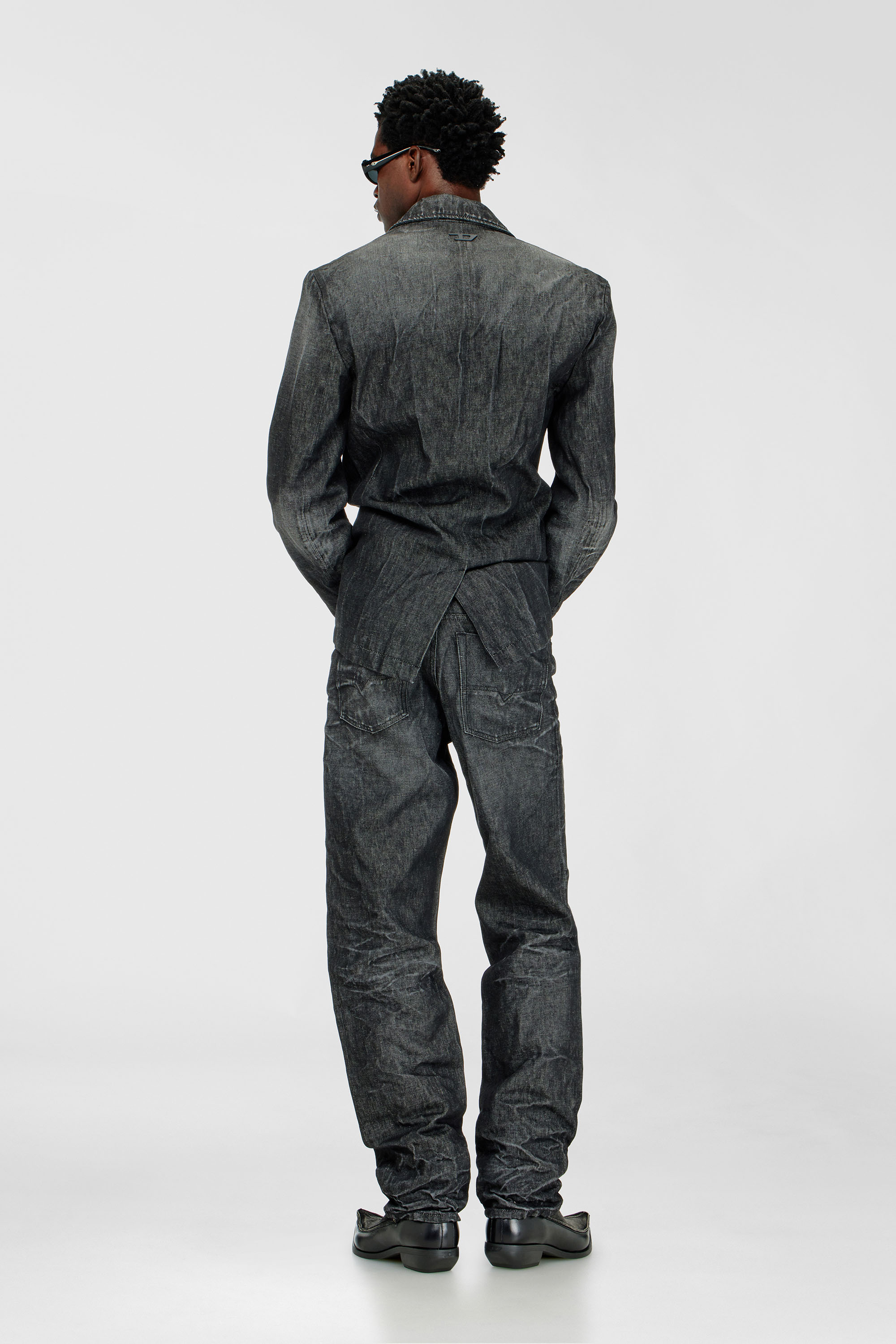 Diesel - Regular Jeans 1991 D-Voeed 09R39 Uomo, Nero/Grigio scuro - Image 3