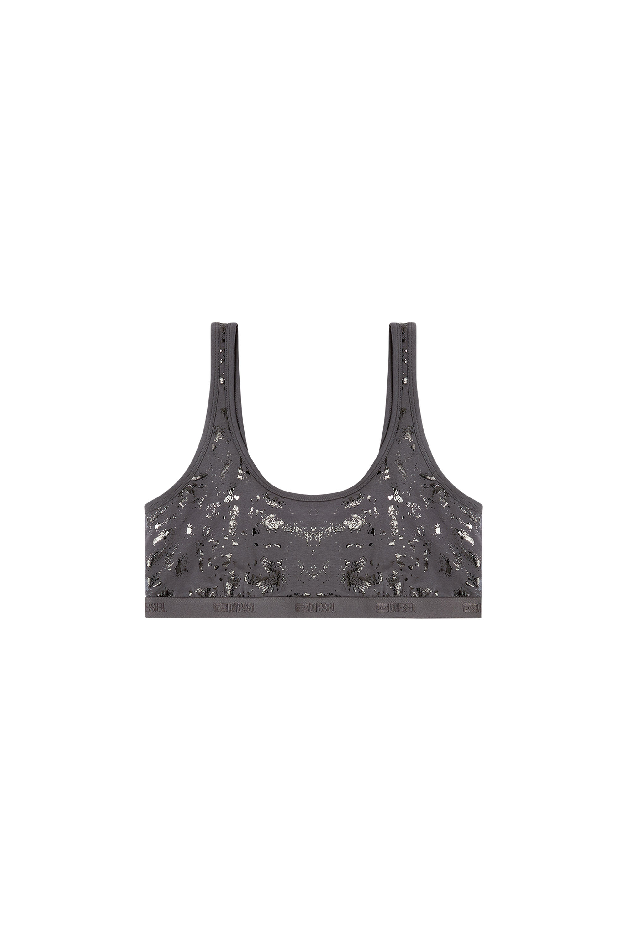 Diesel - ORIBA-GFT, Reggiseno bralette in cotone elasticizzato con stampa metallica Donna in ToBeDefined - 3