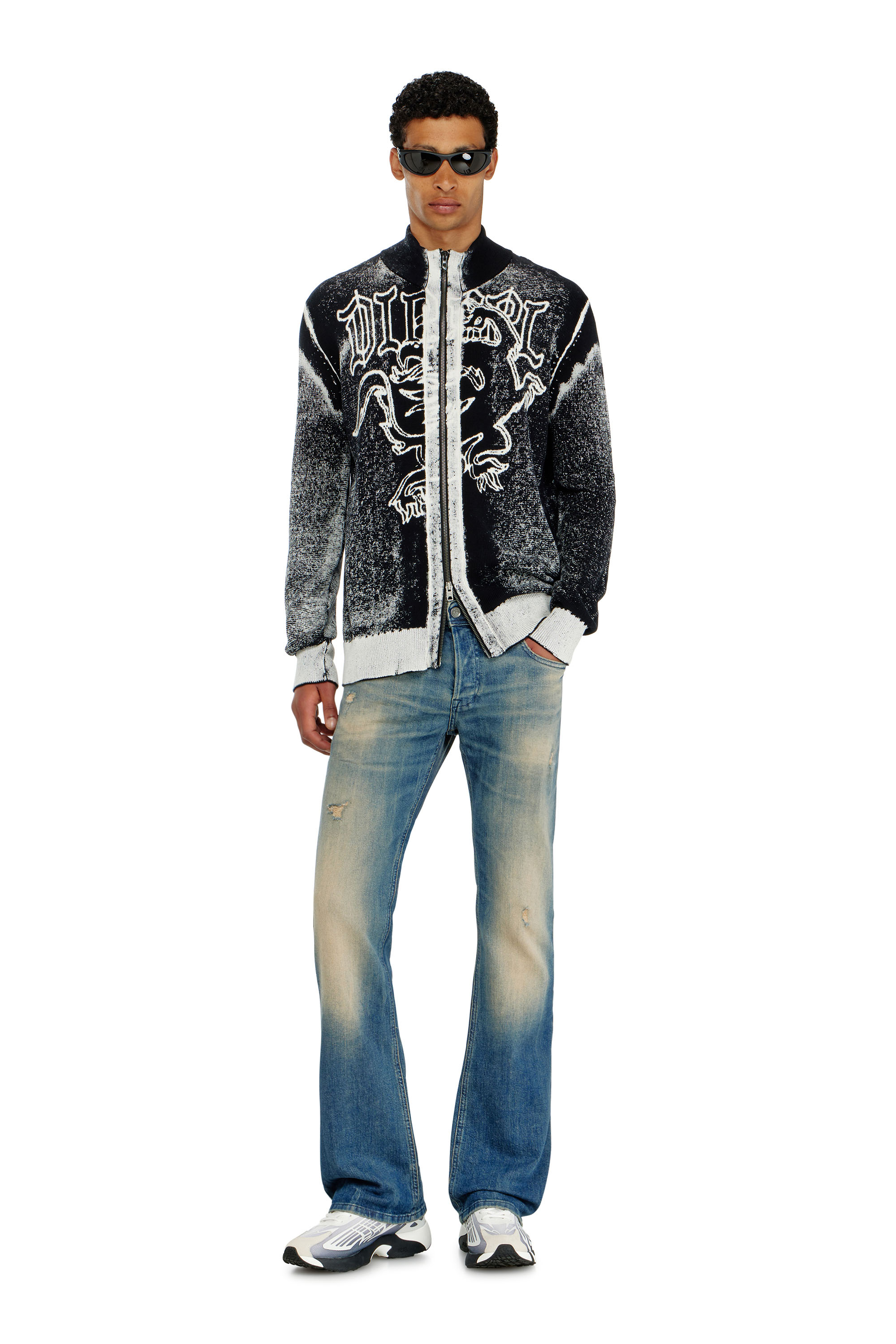 Diesel - Bootcut Jeans 2007 Zatiny 0KBBW Uomo, Blu medio - Image 2