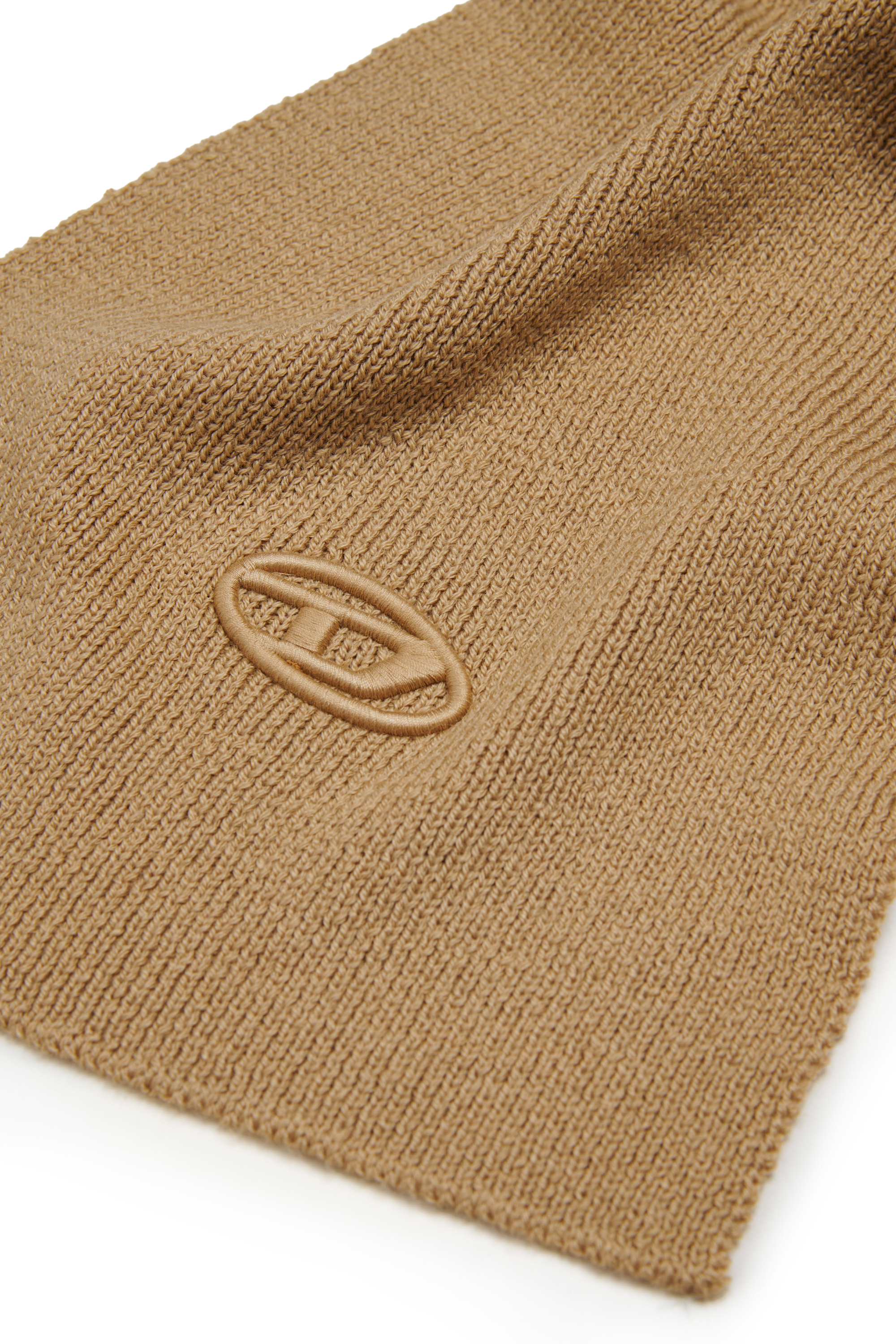 Diesel - RKCODERSCARF, Unisex's Wool blend scarf with logo in Light Brown - 3