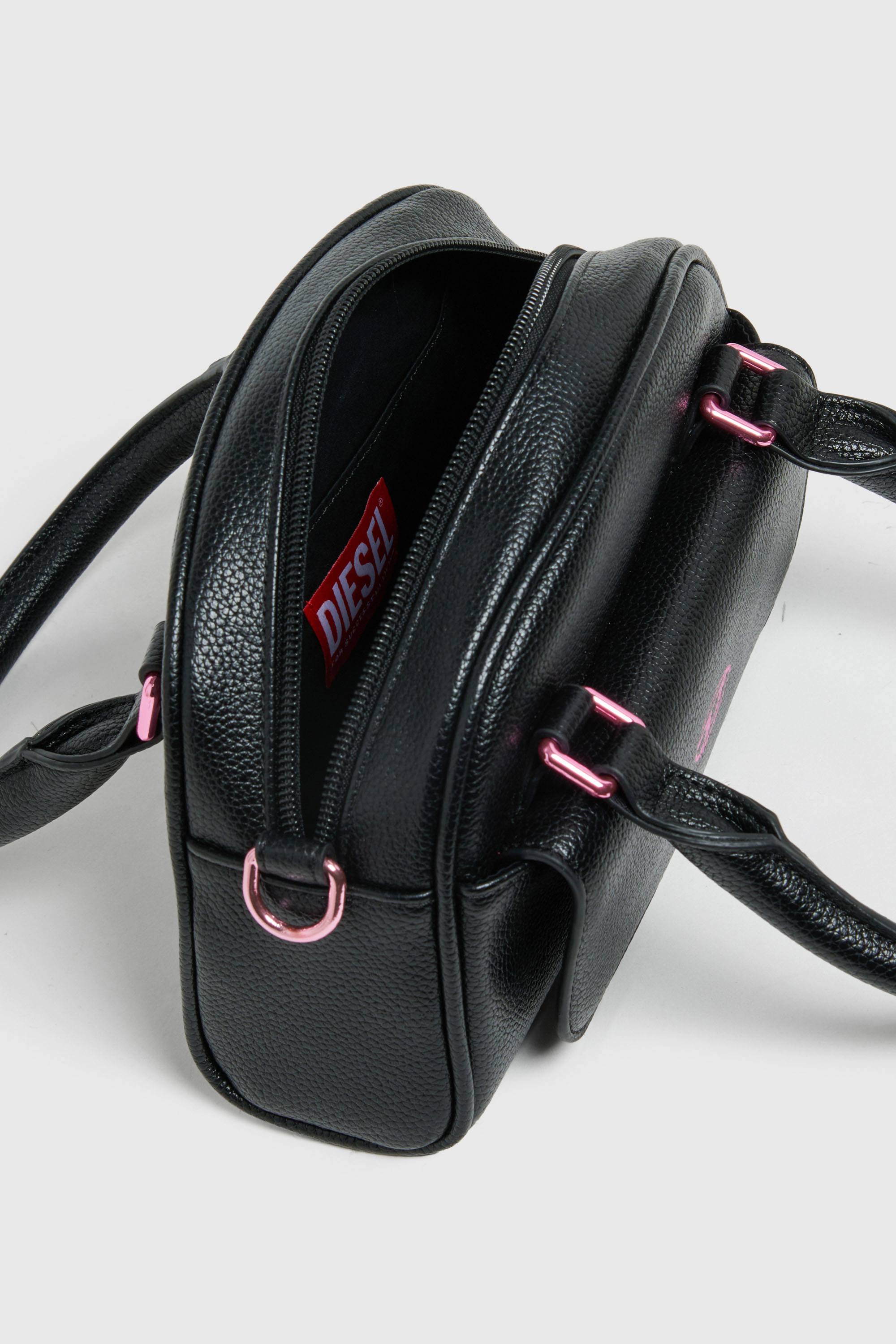 Diesel - WREDY, WREDY - Borsa in tessuto grainy coated Donna in Nero - 4