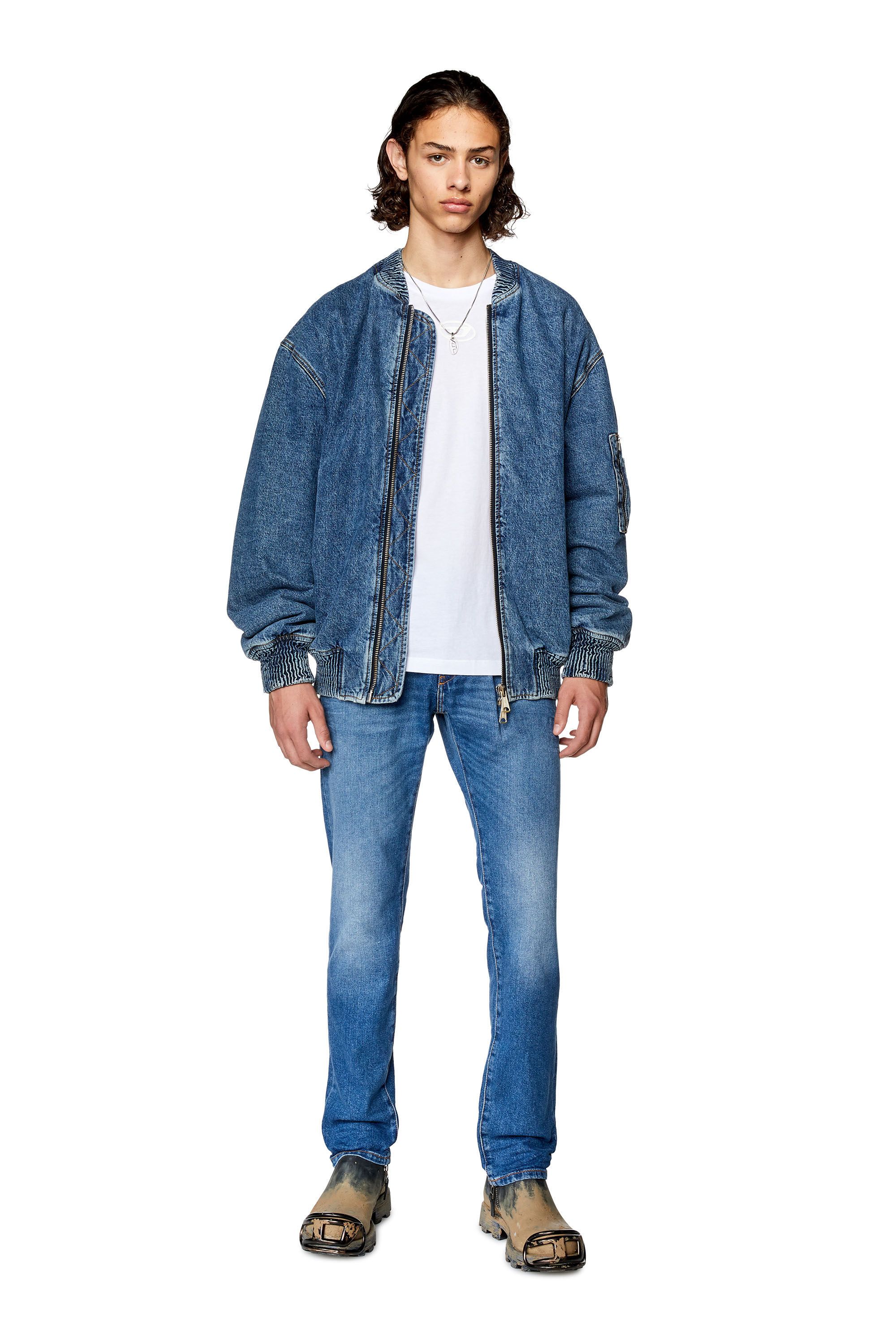 Diesel - Slim Jeans 2019 D-Strukt 0ENAT, Blu medio - Image 1