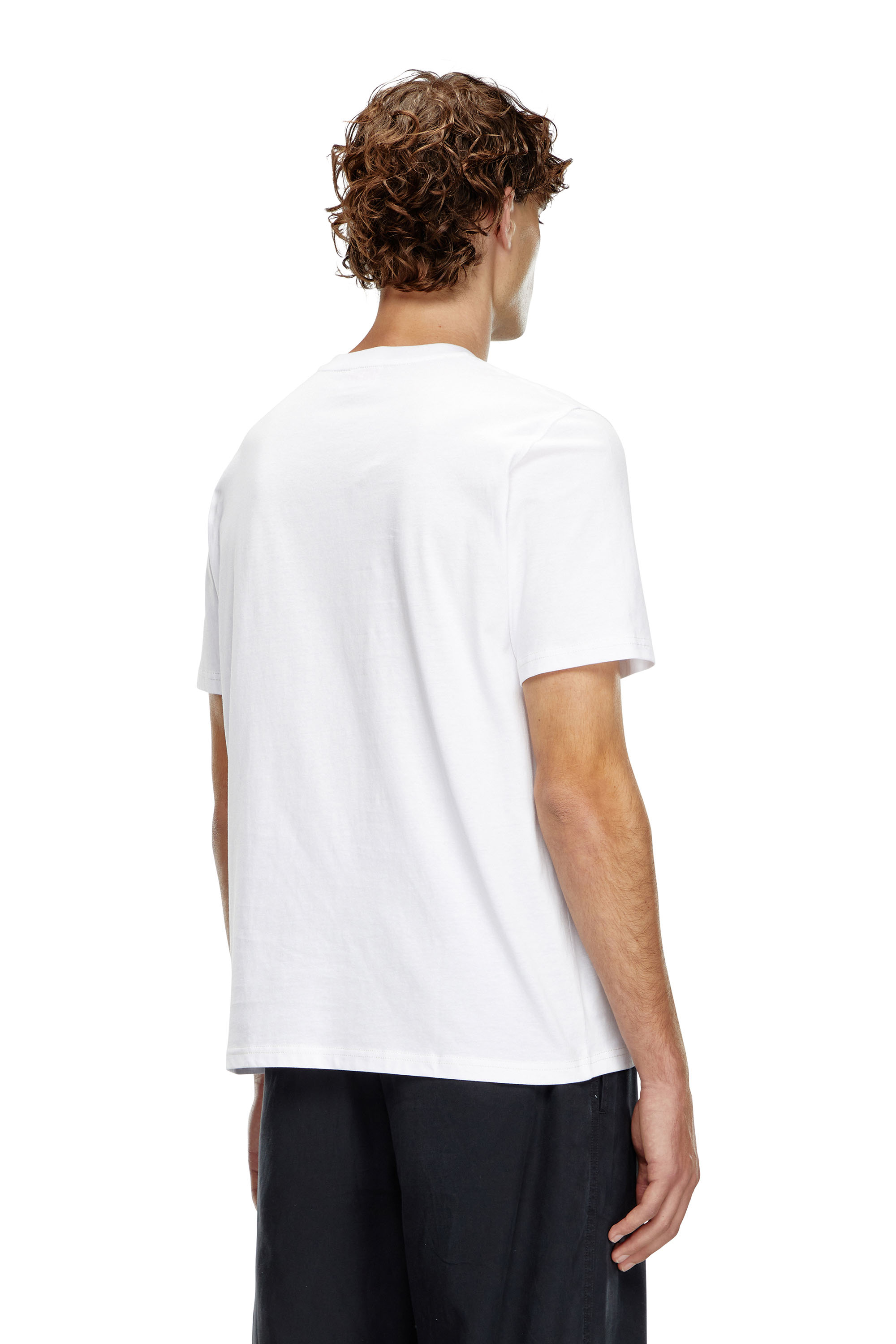 Diesel - T-ADJUST-K14, Uomo T-shirt con logo effetto acqua in Bianco - Image 4