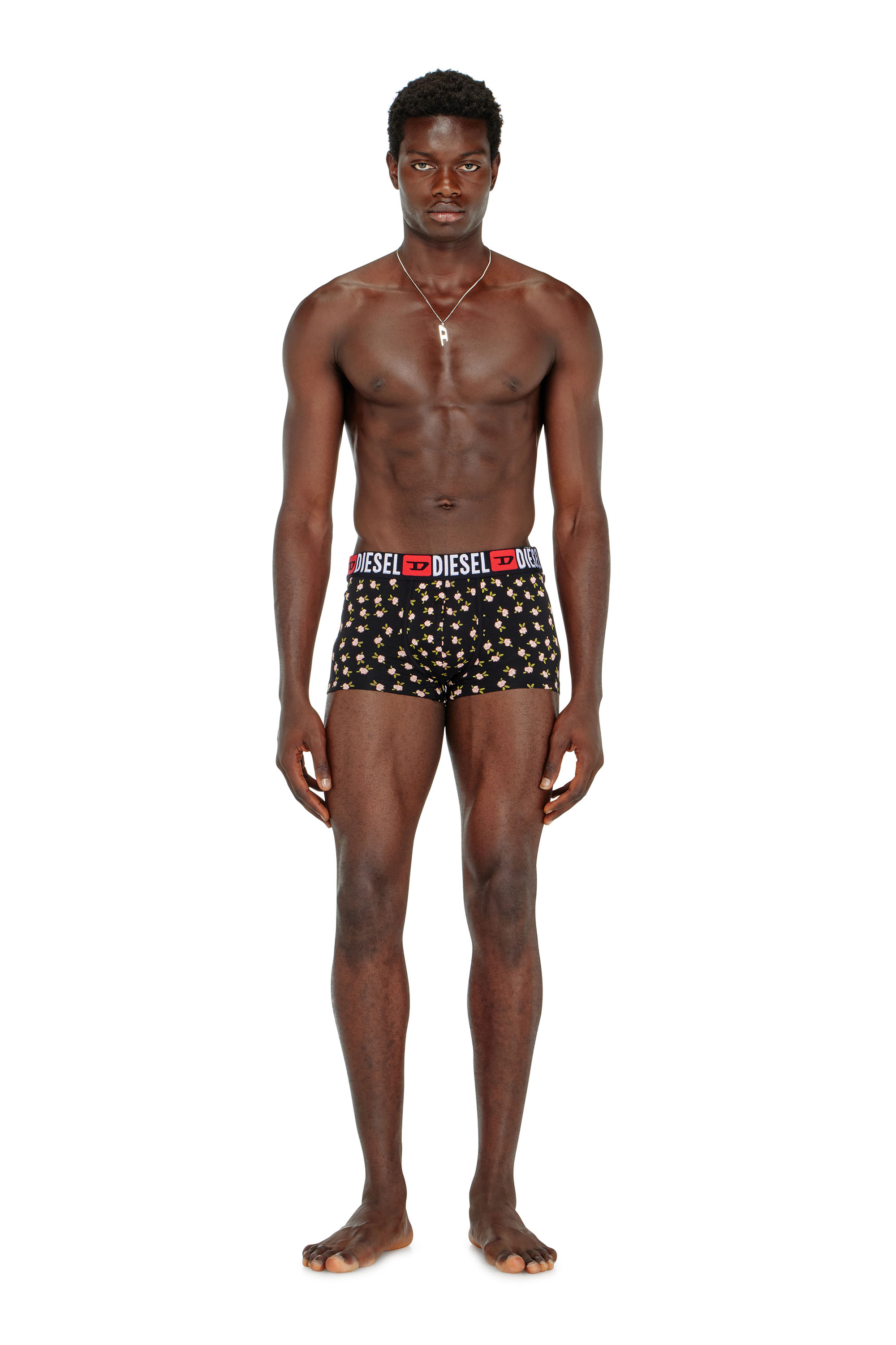 Diesel - UMBX-DAMIENTHREEPACK, Set da tre boxer stretch in cotone con stampa floreale Uomo in Nero - 3