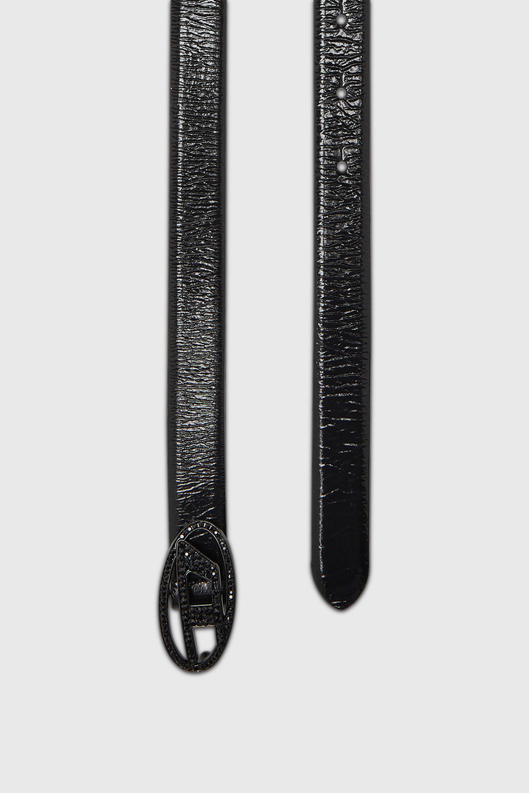 Diesel - B-1DR STRASS 20, Cintura 2 cm in pelle con fibbia gioiello Donna in Nero - 2