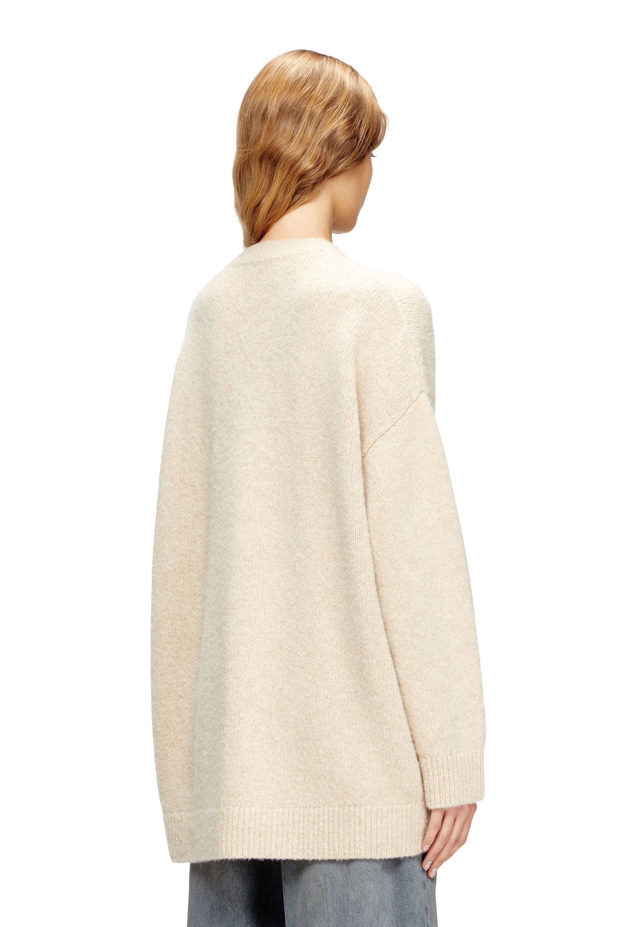 Diesel - M-AREELA, Cardigan in misto lana e alpaca Donna in Beige - 4