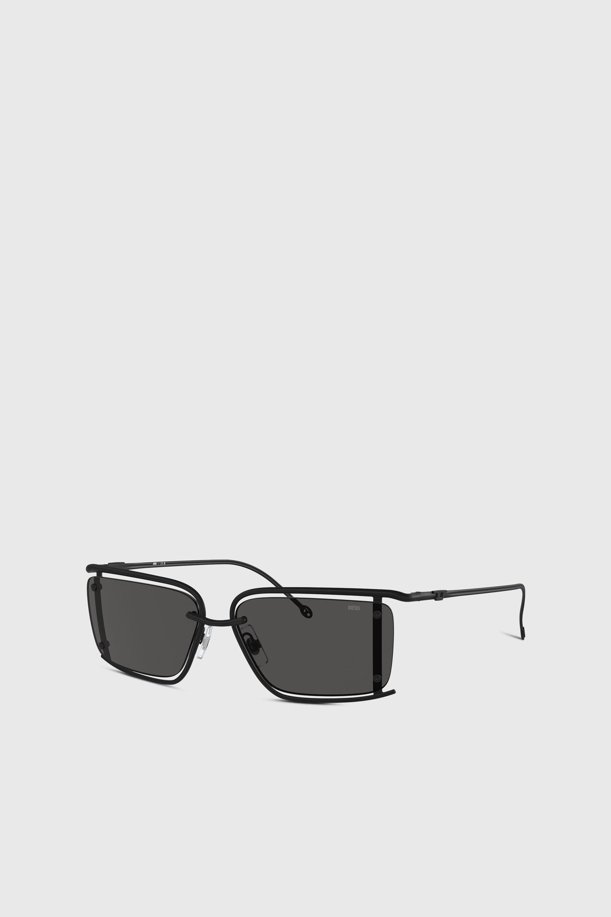 Diesel - 0DL1002, Occhiali da sole rettangolari Unisex in Nero - 5