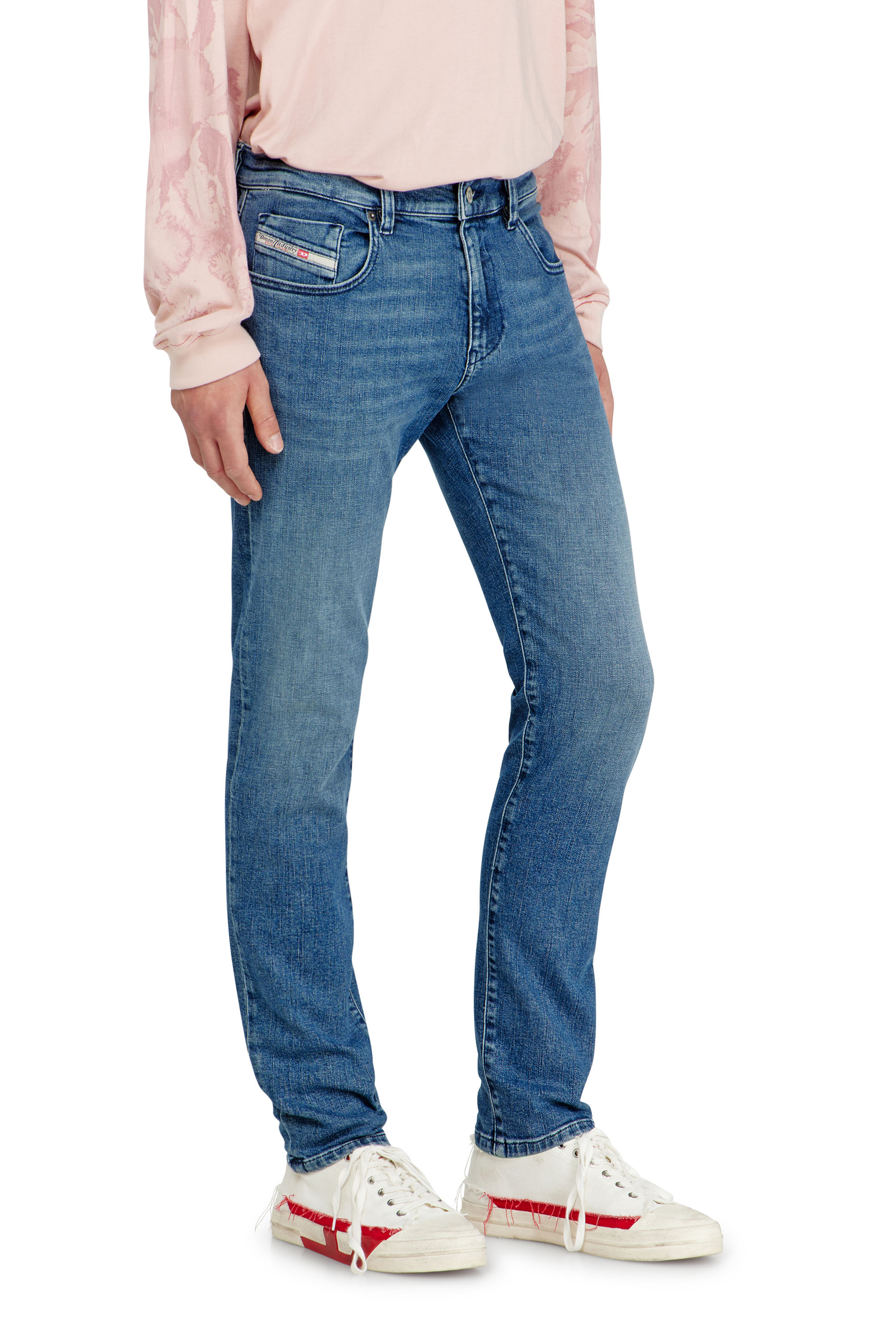 Diesel - Slim Jeans 2019 D-Strukt 0HDBK Uomo, Blu medio - Image 7
