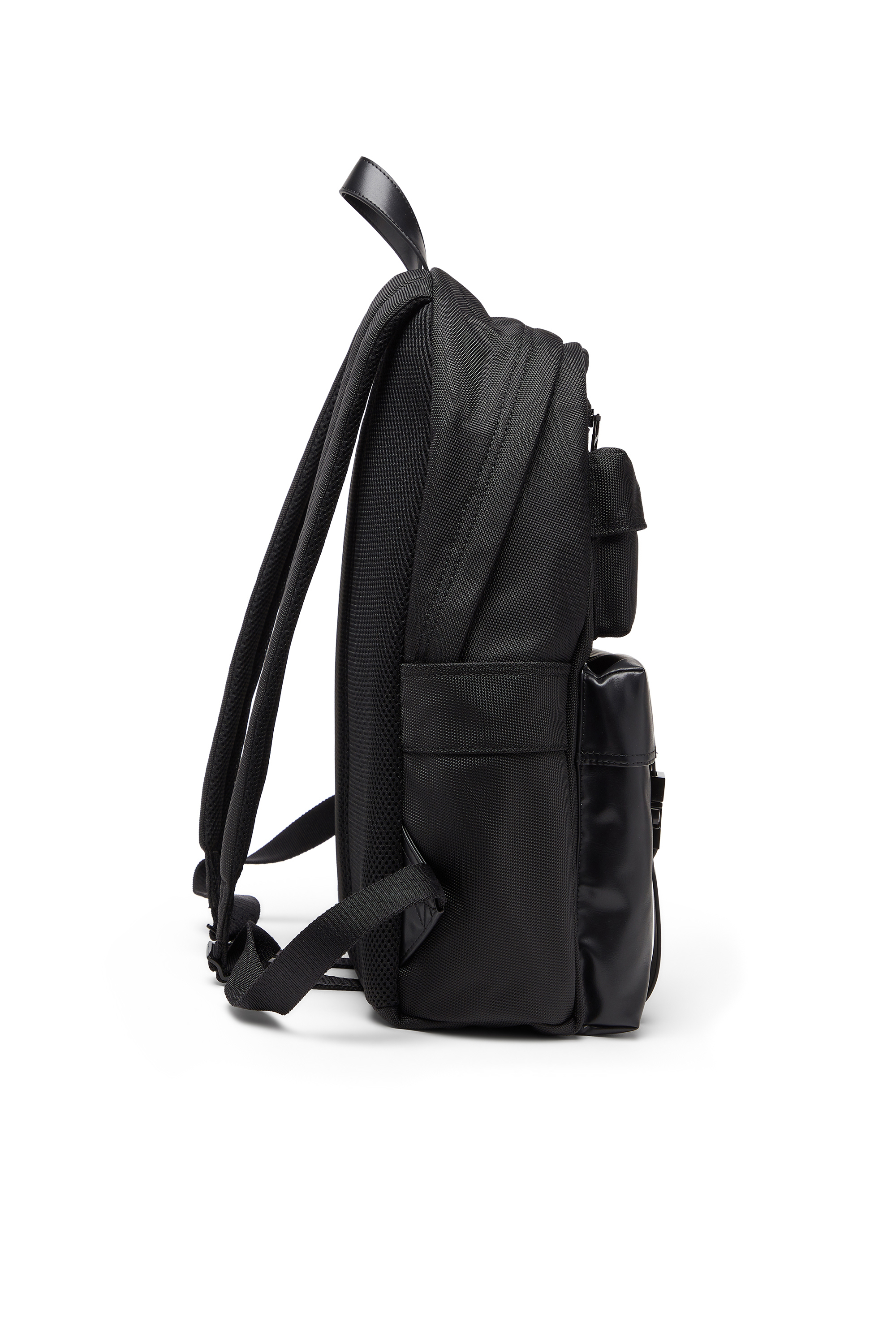 Diesel - MULTI-PKTS BACKPACK X, Multi-Pkts - Zaino in nylon con tasche frontali Unisex in Nero - 4