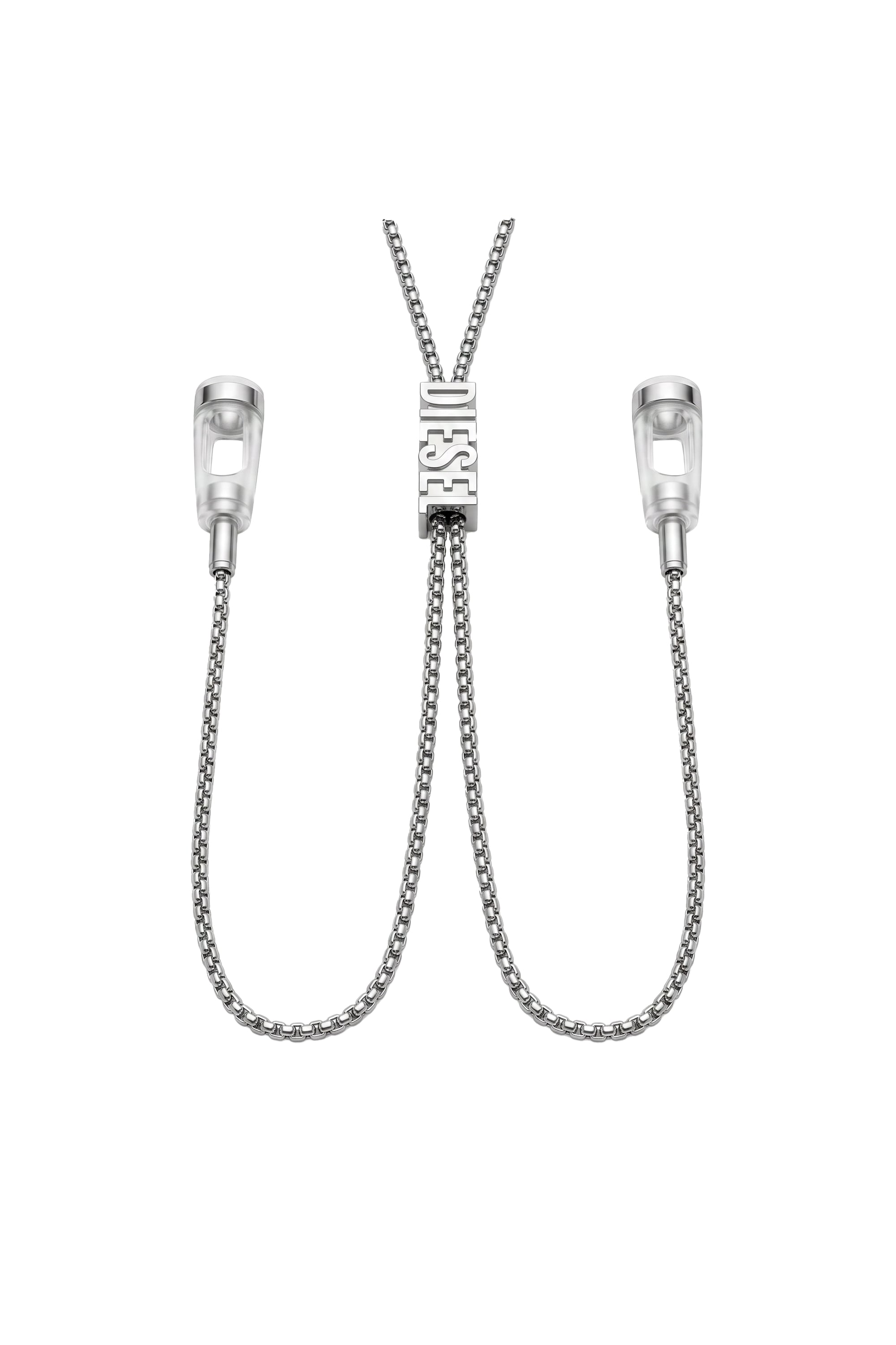 Diesel - 60669 EARBUDS CHAIN EARBUNDS CHAIN, Cordino D Chain per auricolari Unisex in Argento - 2